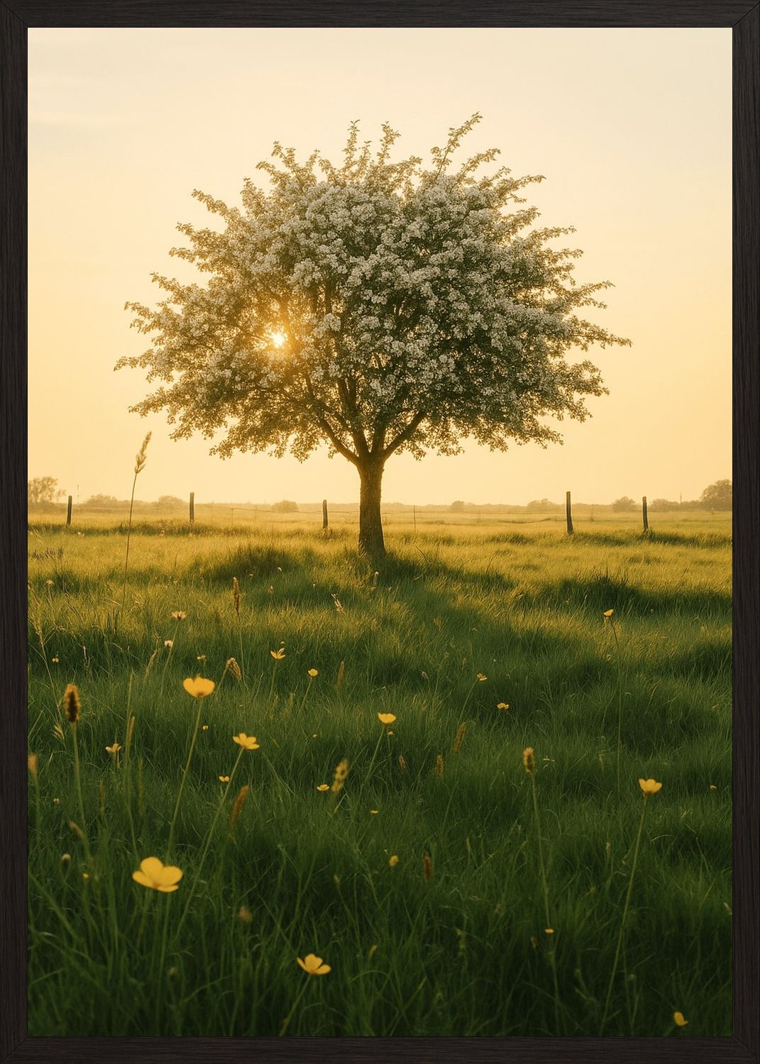 Poster in black frame