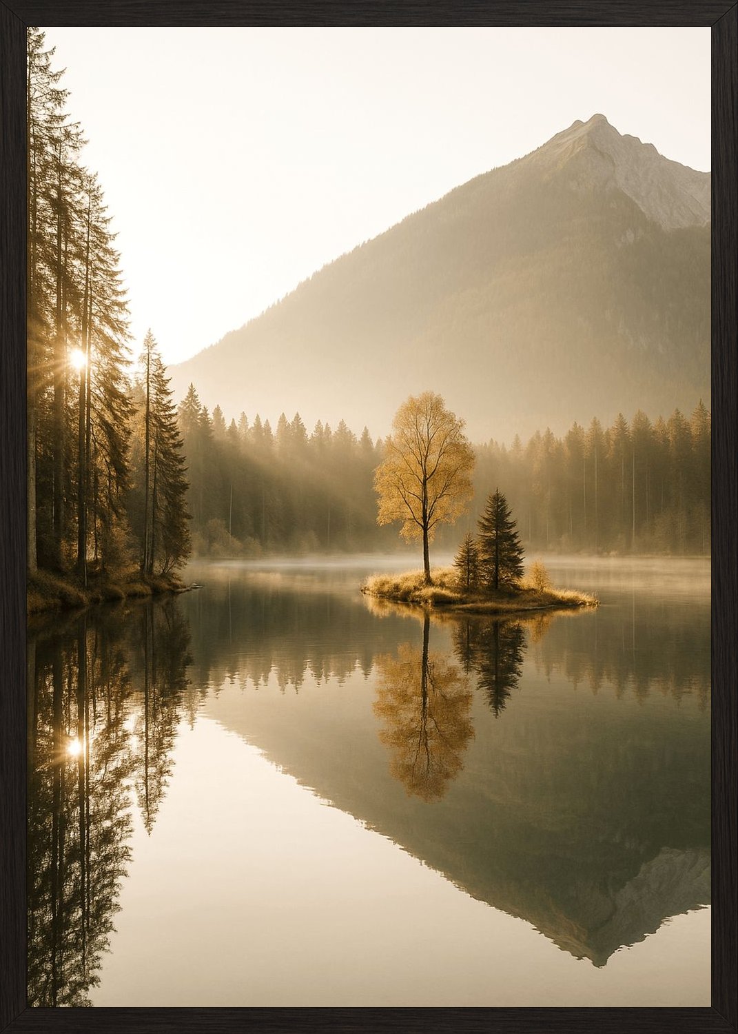 Poster in black frame