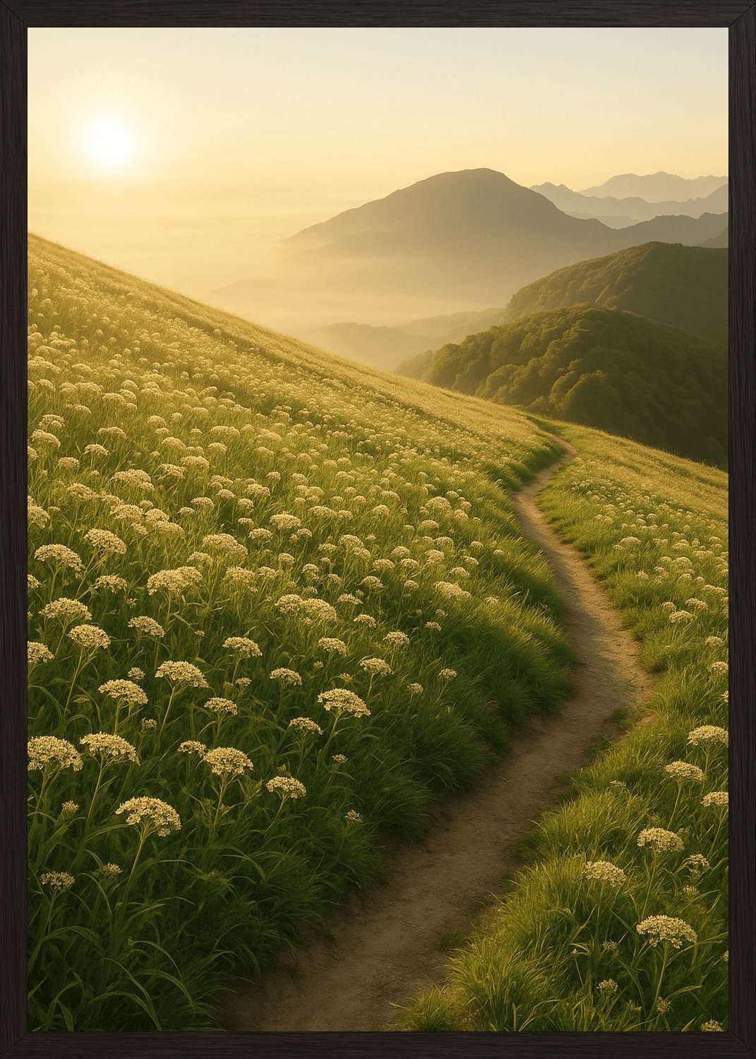 Poster in black frame