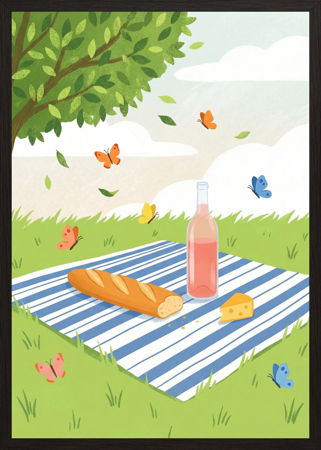 Poster in black frame