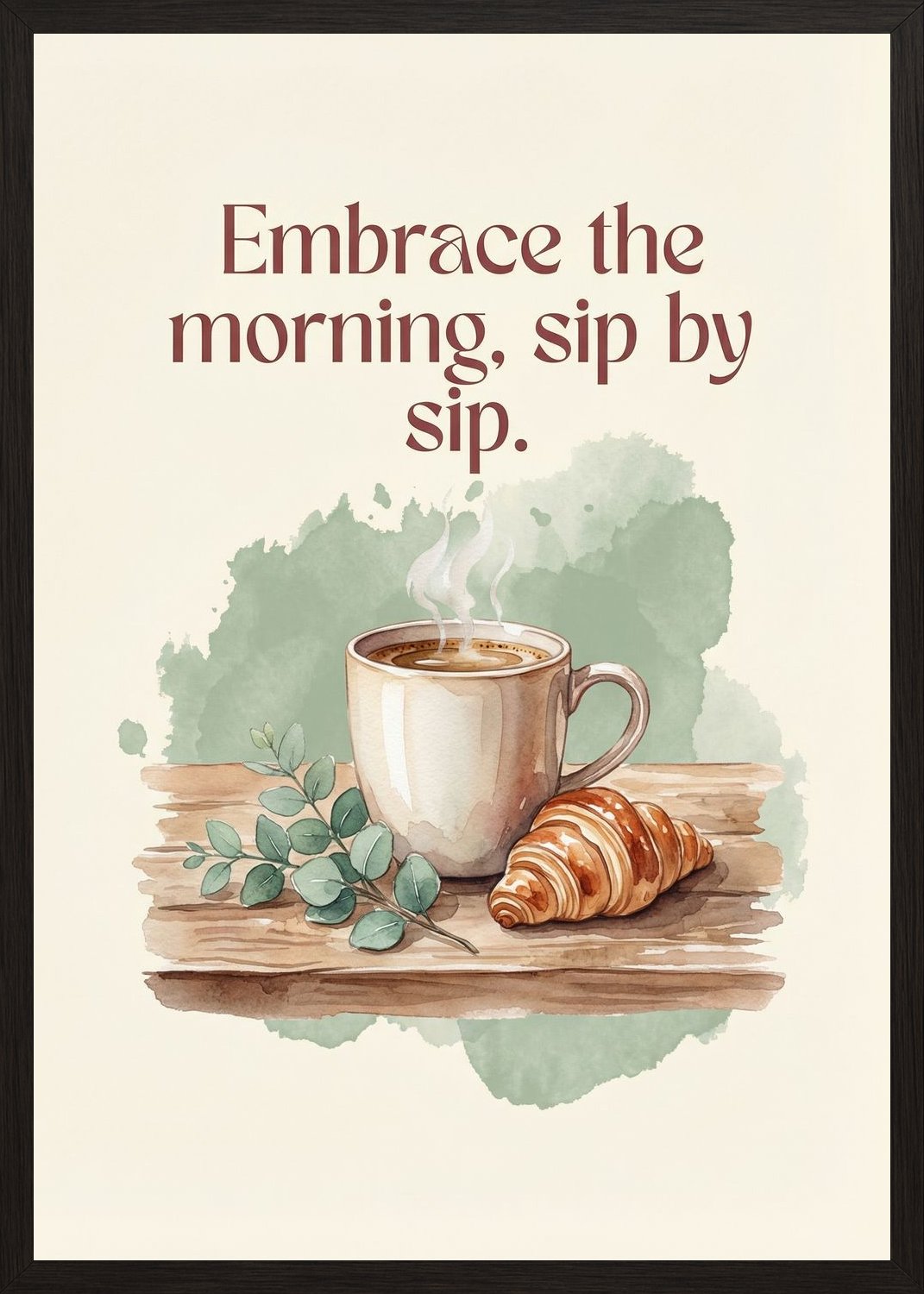 Poster in black frame