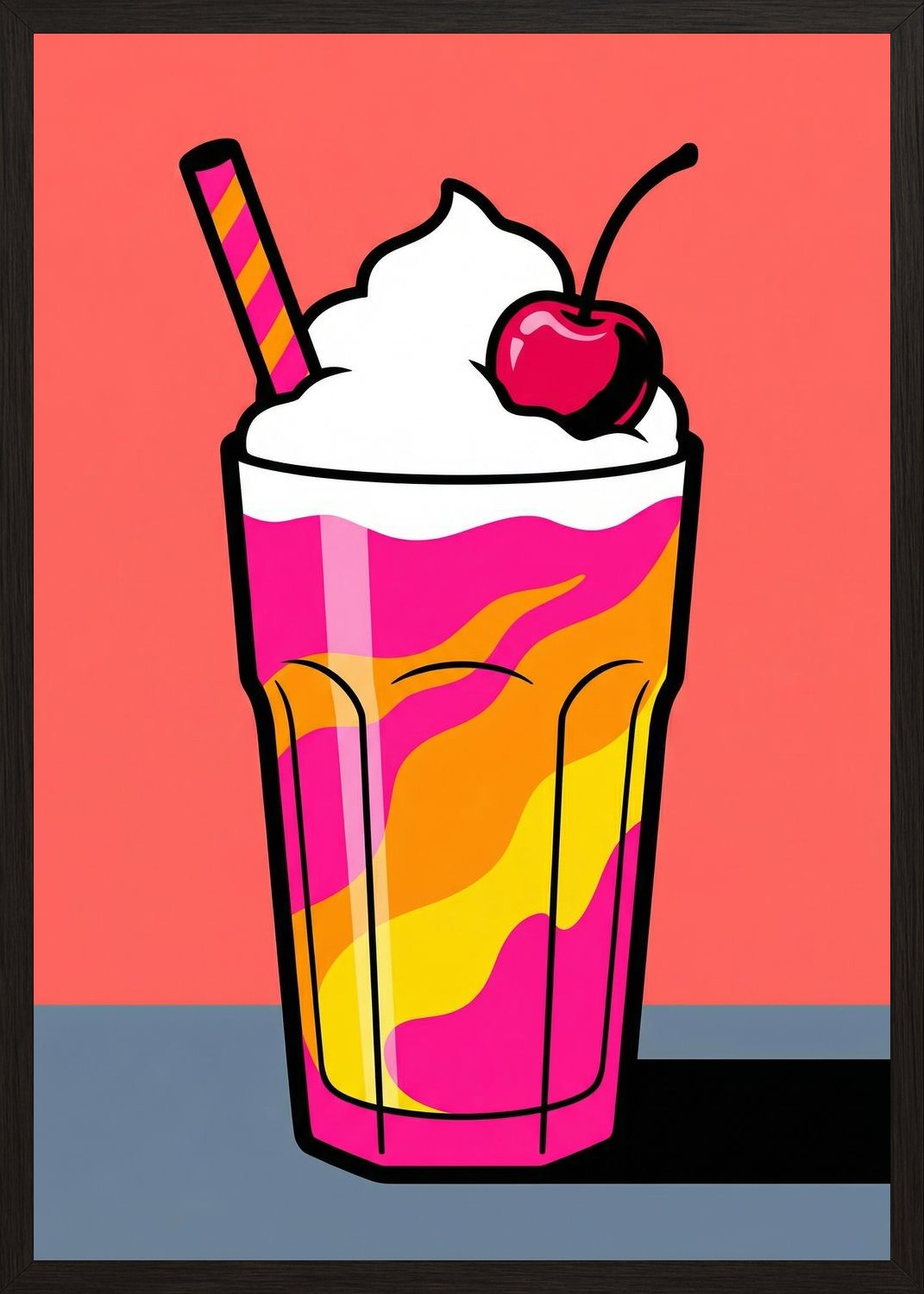 Poster in black frame