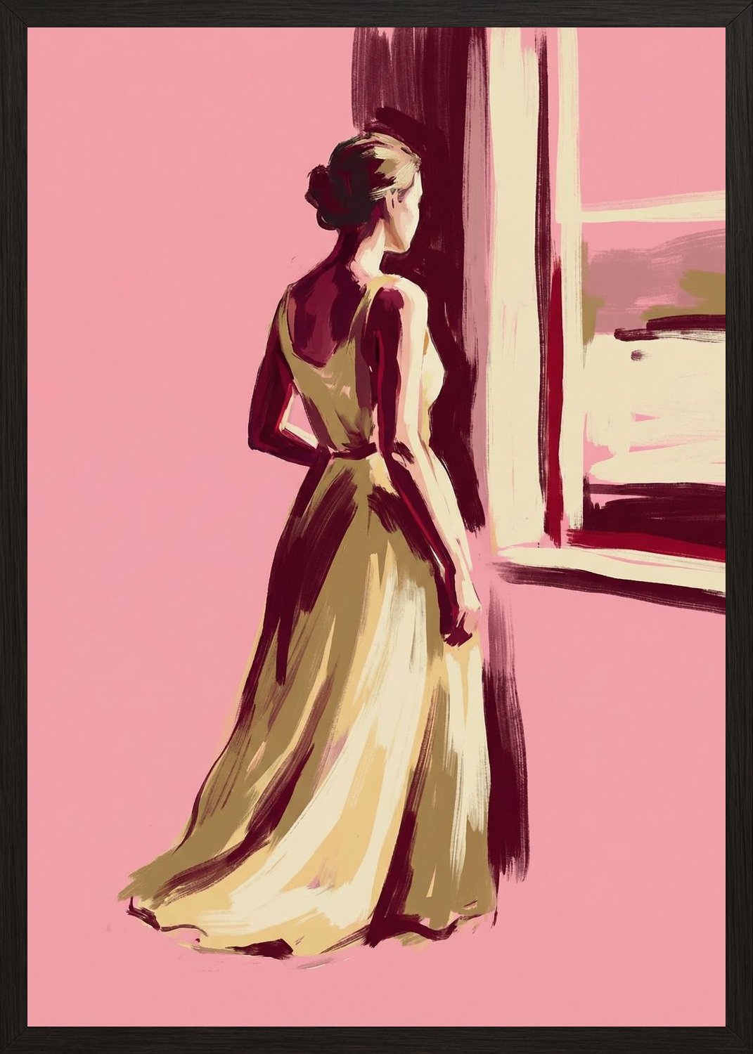 Poster in black frame