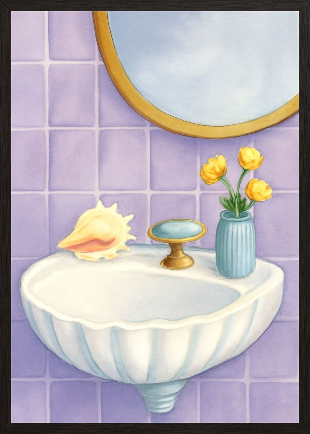 Poster in black frame