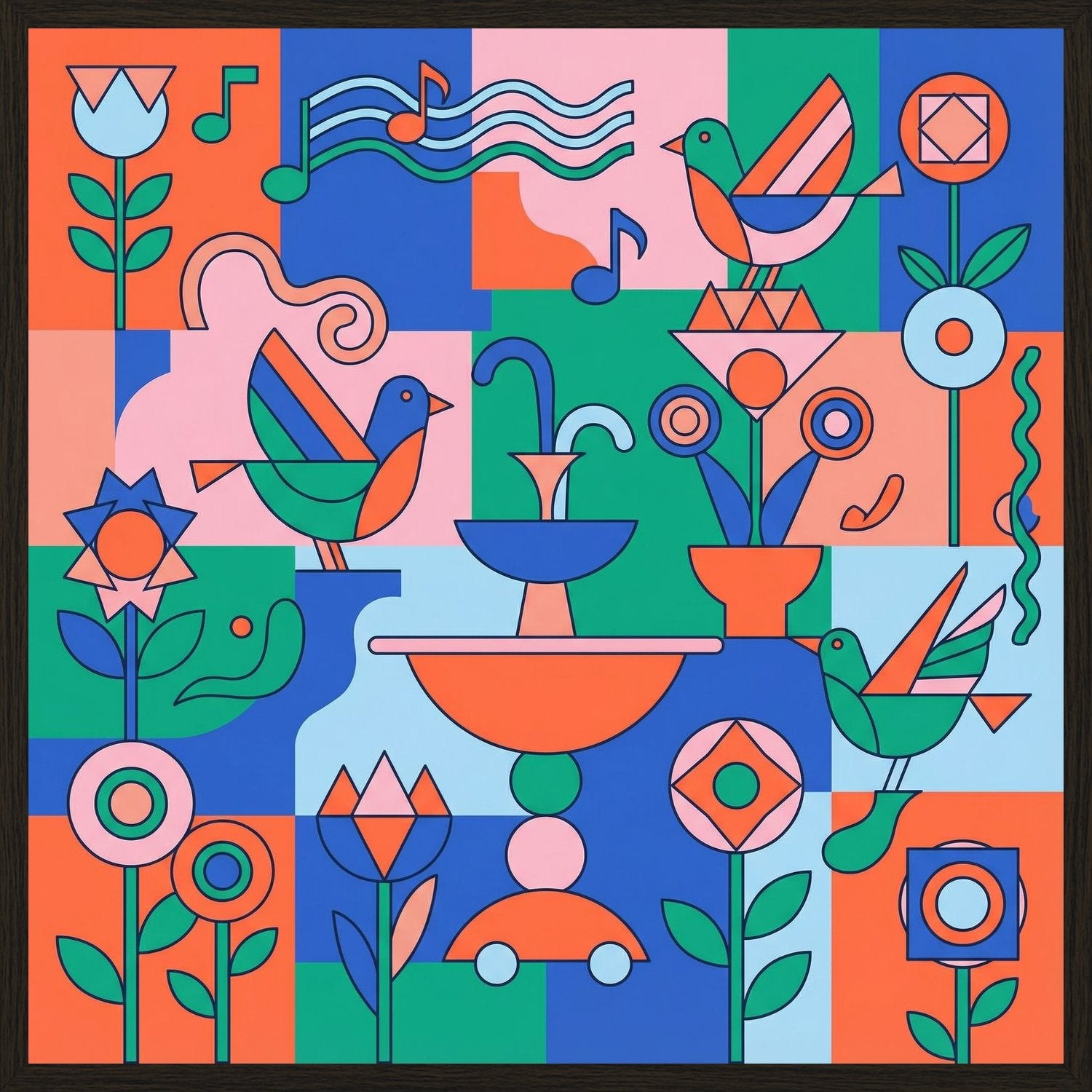 Poster in black frame