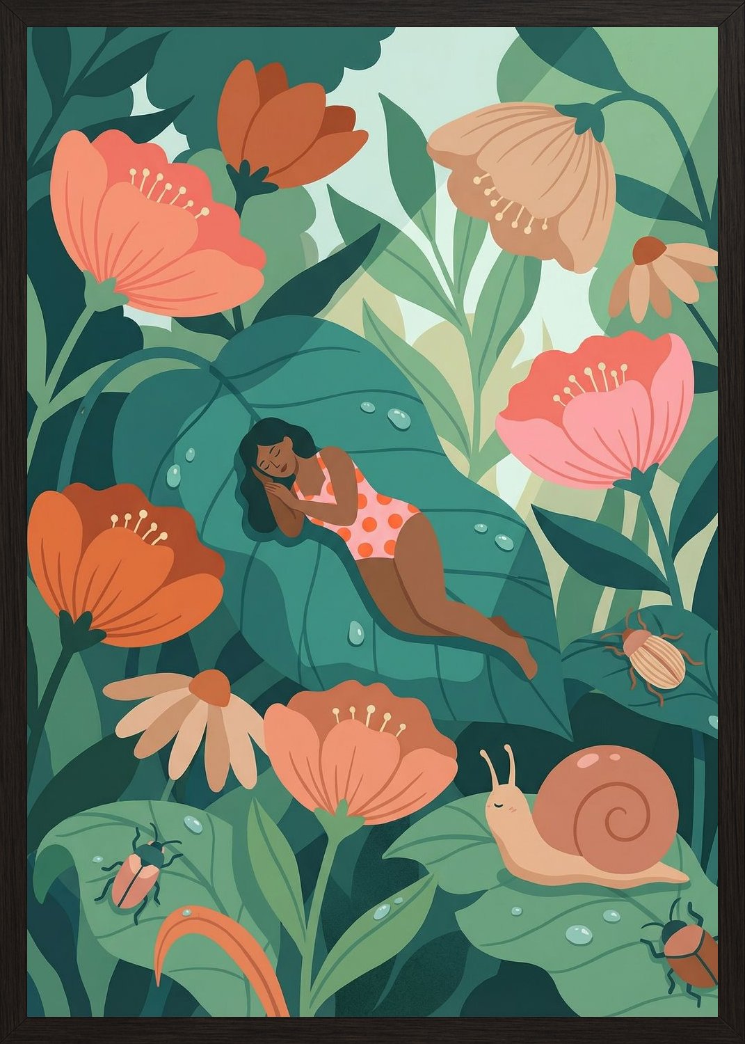 Poster in black frame