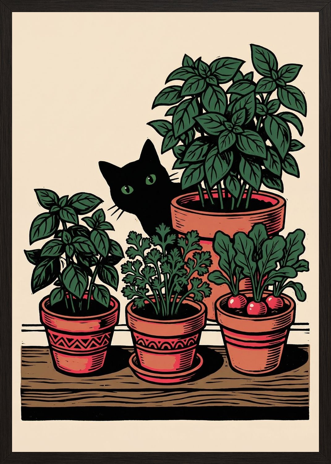 Poster in black frame