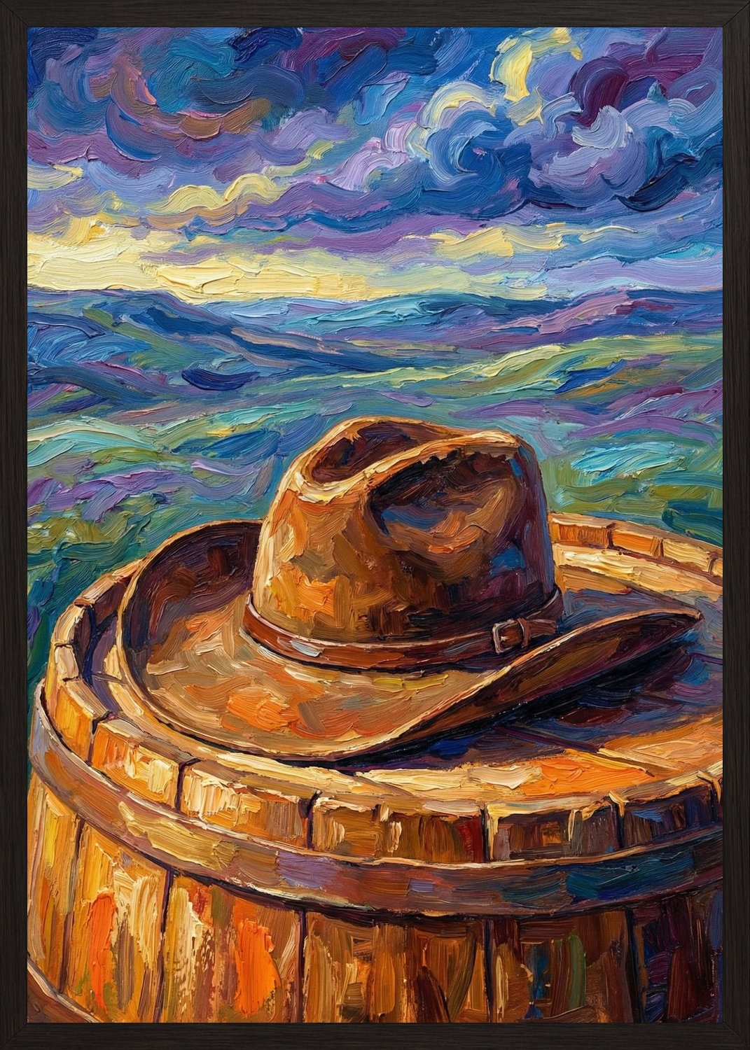 Poster in black frame