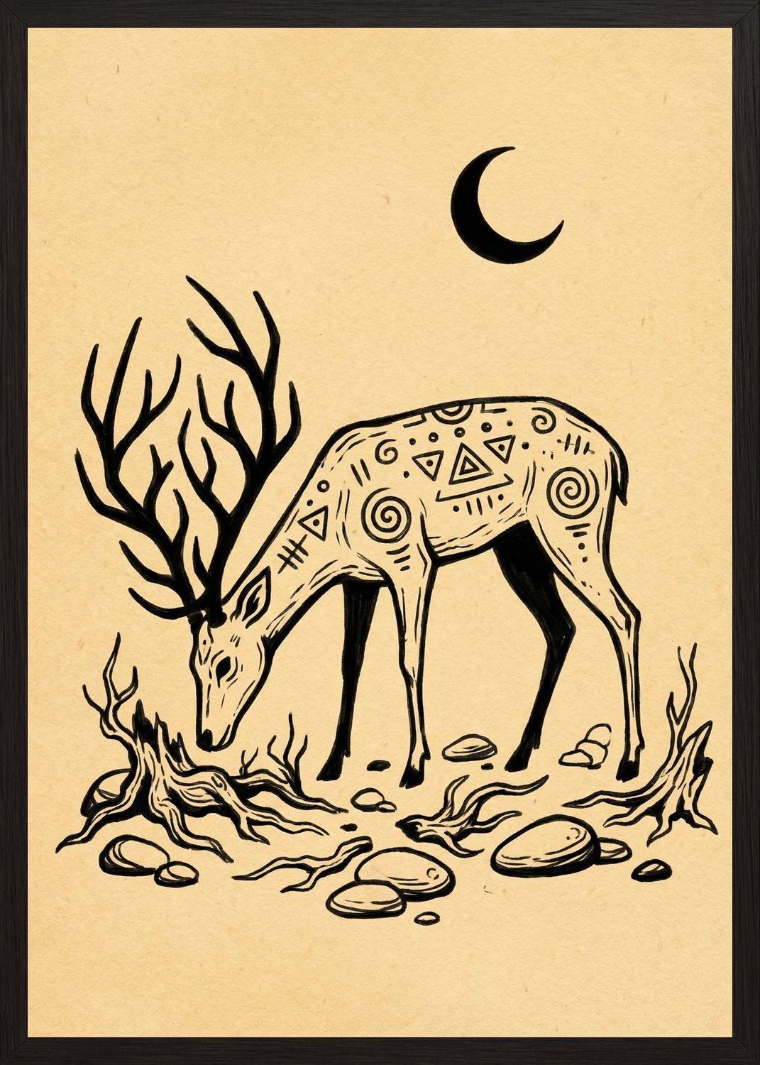 Poster in oak frame