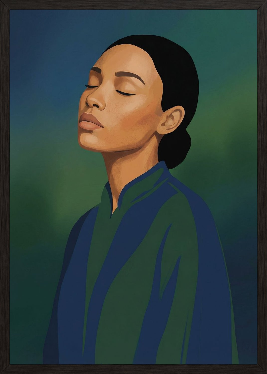 Poster in oak frame