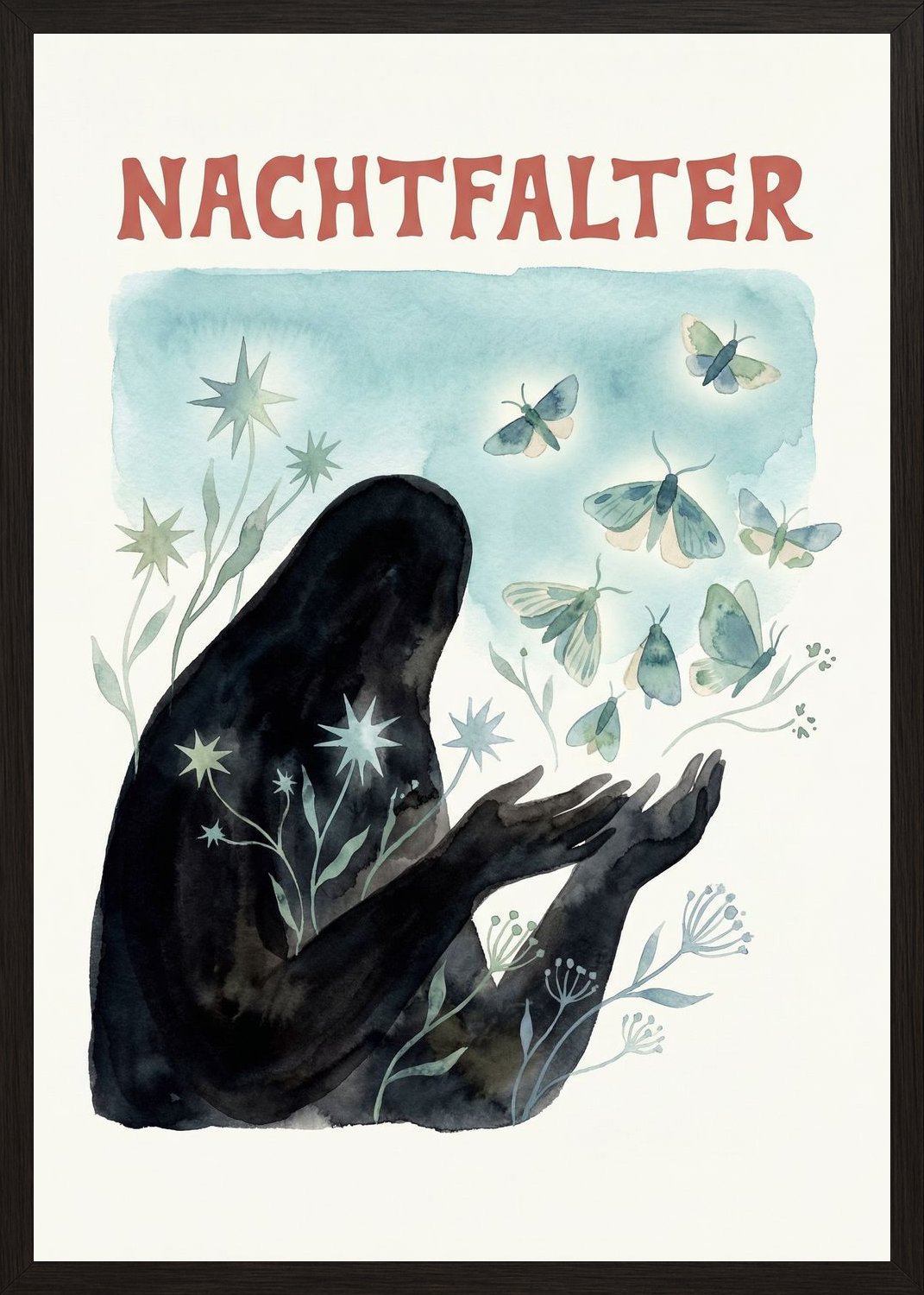 Poster in black frame