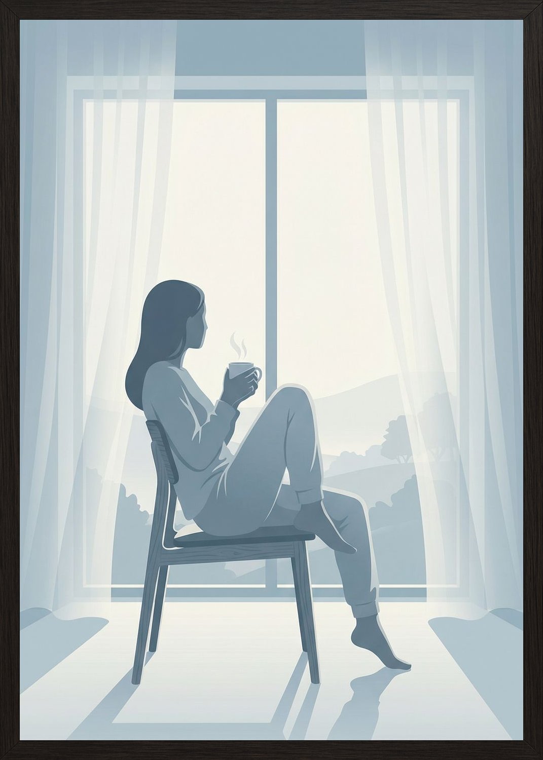 Poster in oak frame