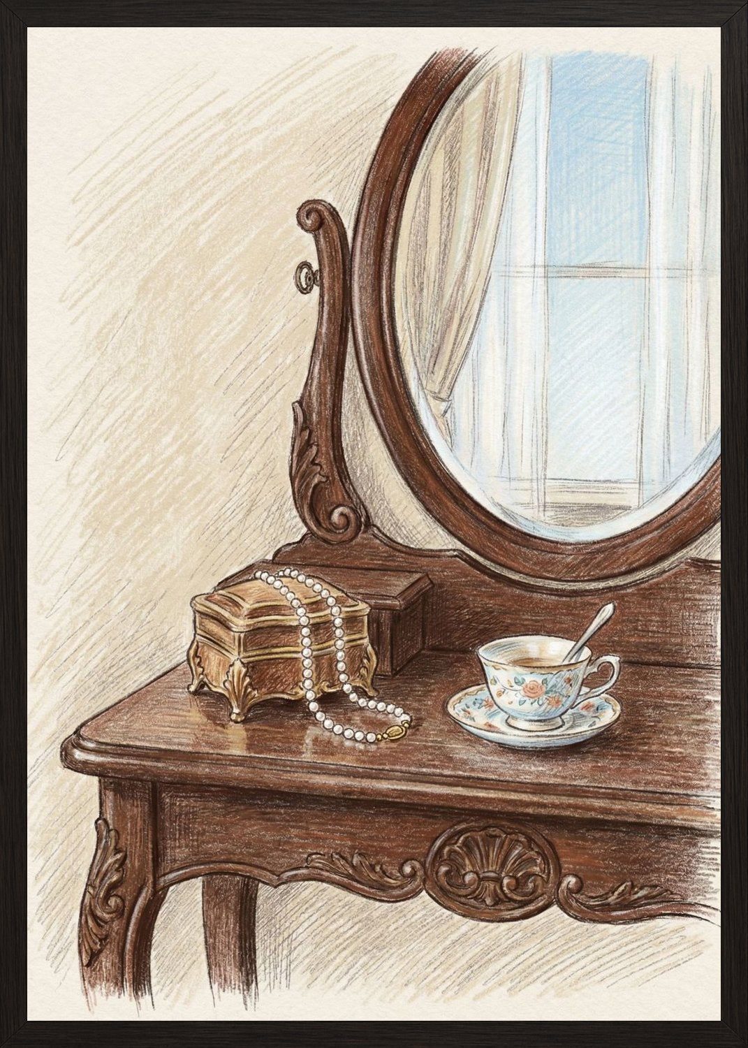 Poster in oak frame