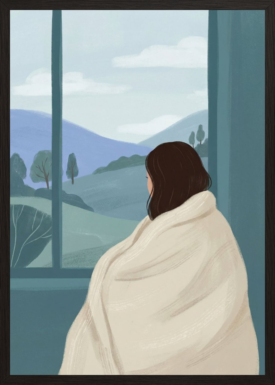 Poster in black frame