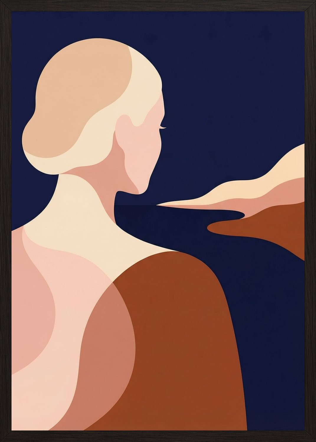 Poster in black frame