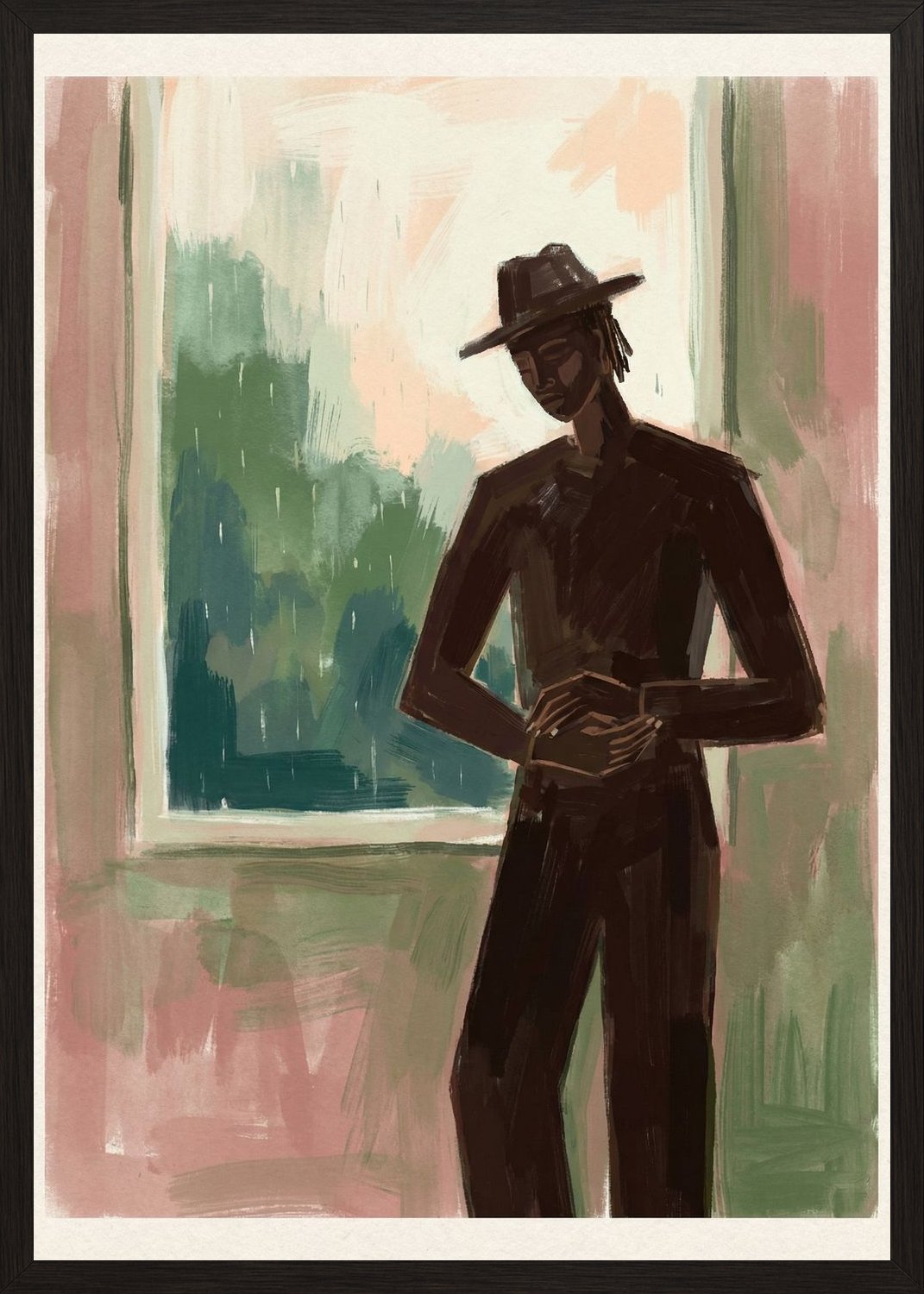 Poster in black frame