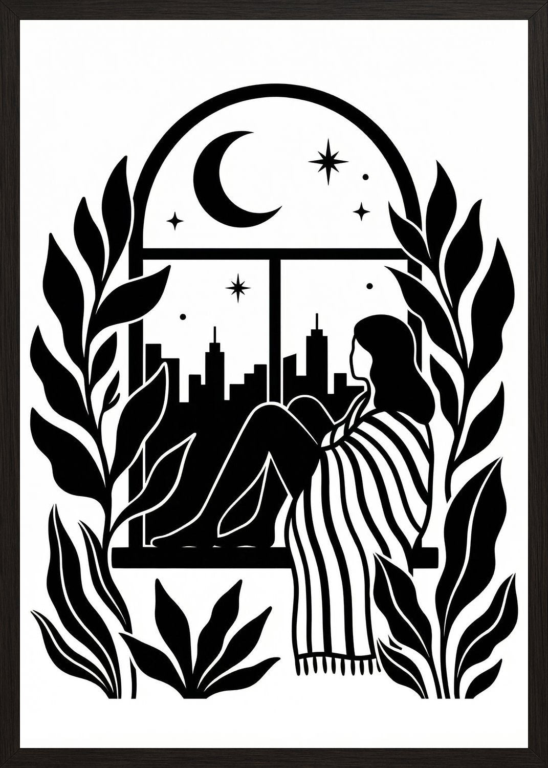 Poster in black frame