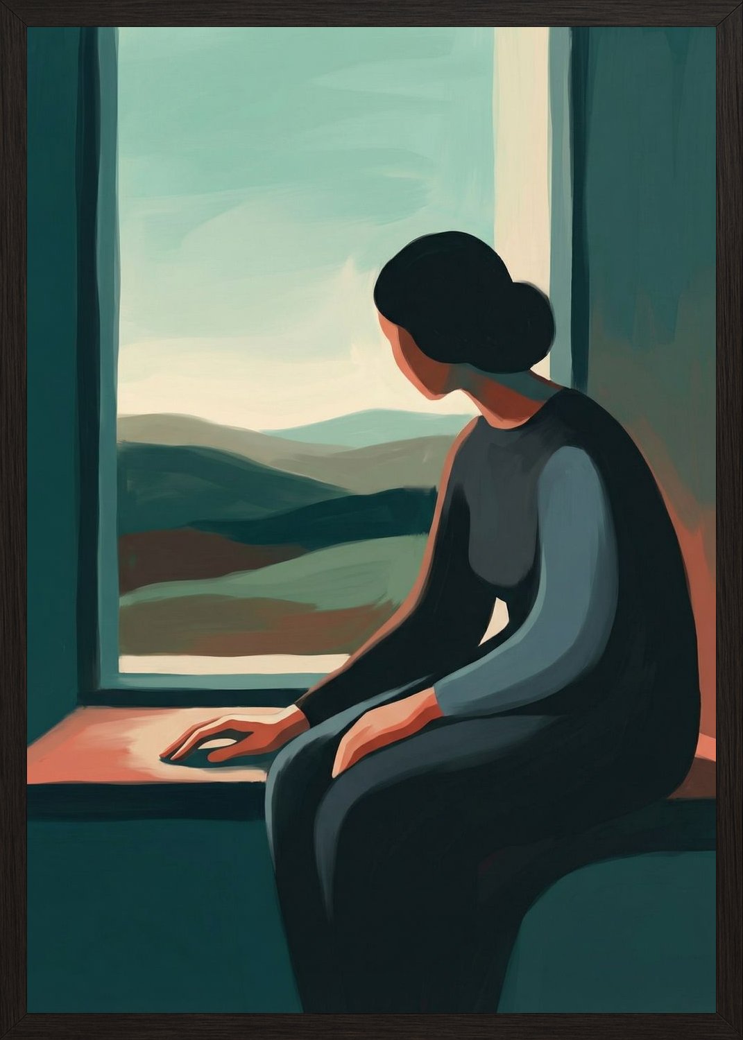 Poster in black frame