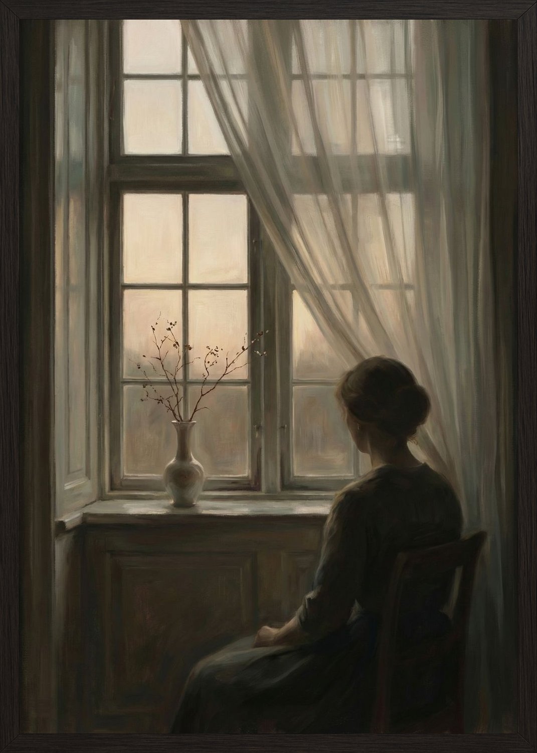 Poster in black frame