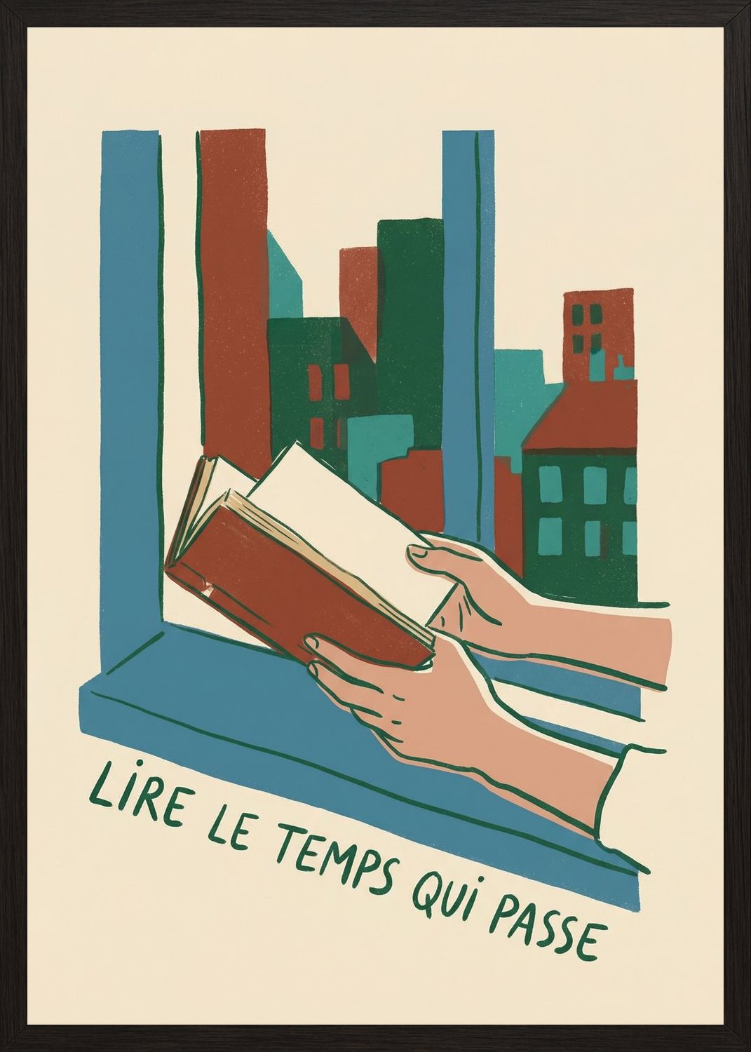 Poster in black frame