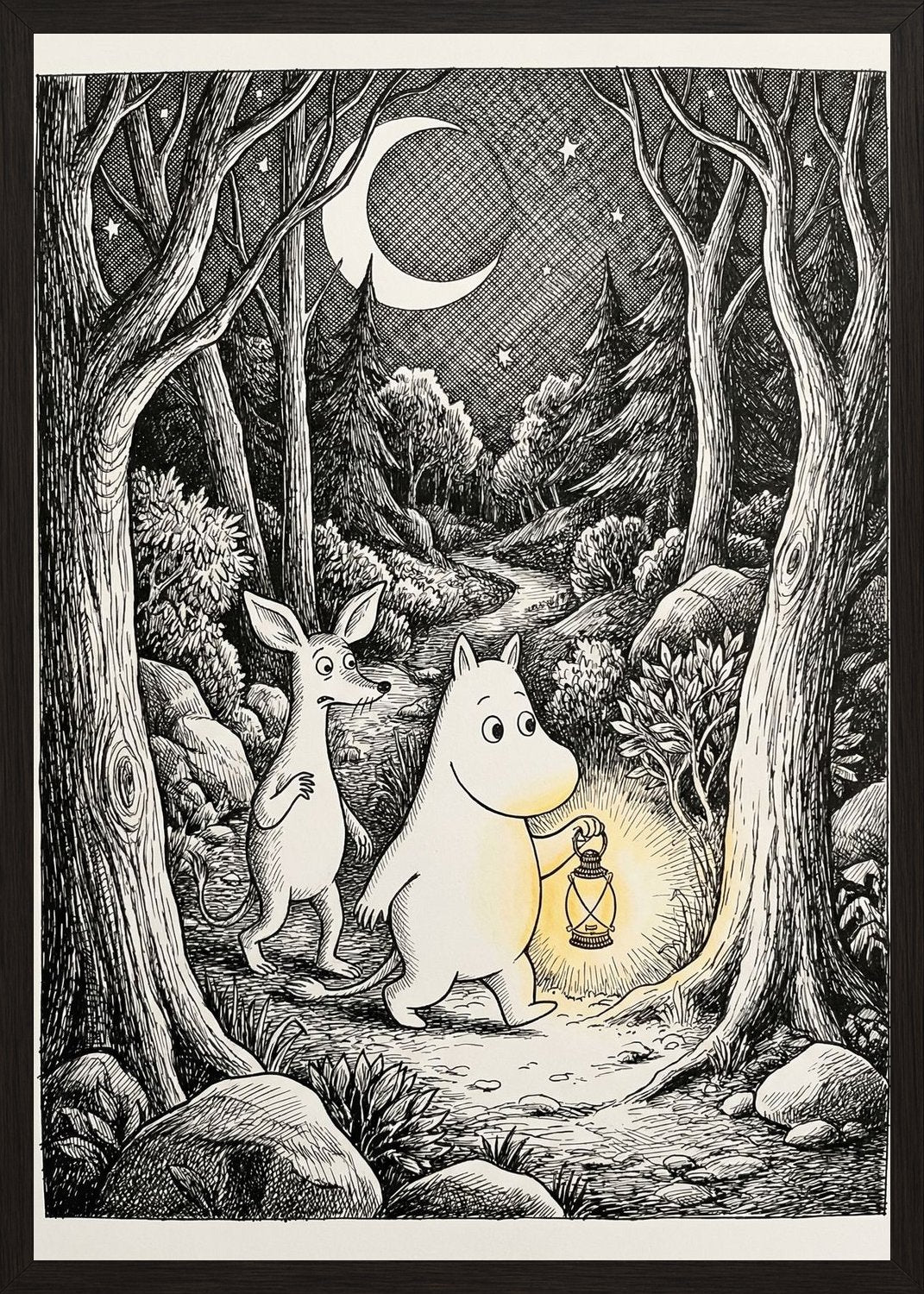 Poster in black frame