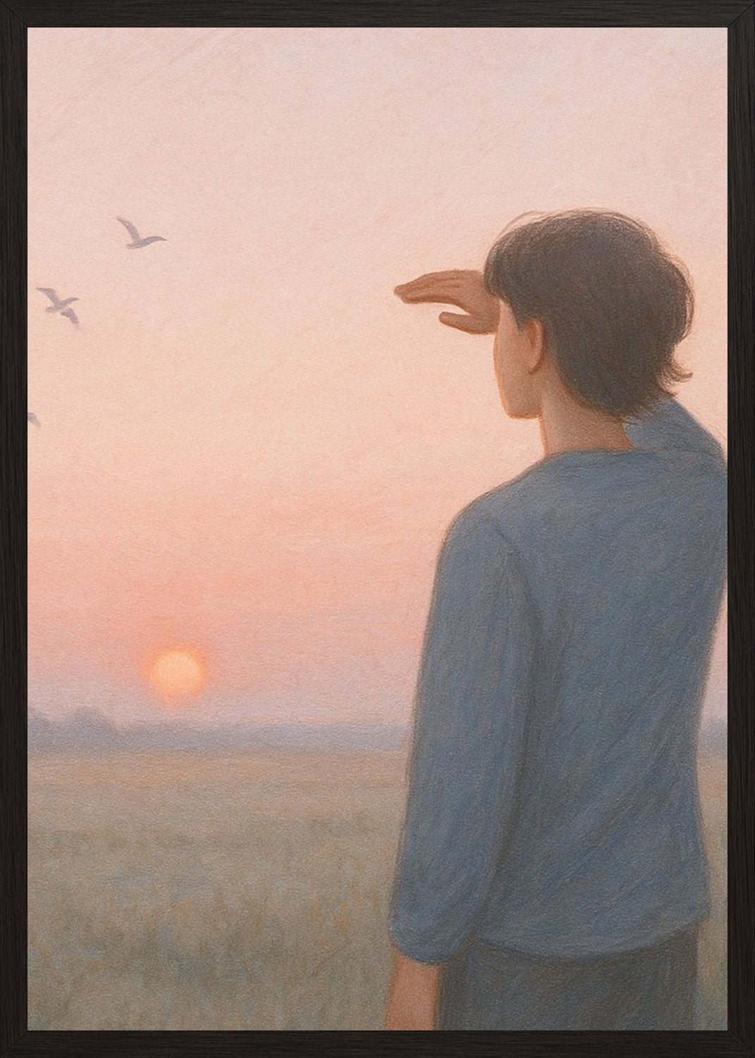 Poster in black frame