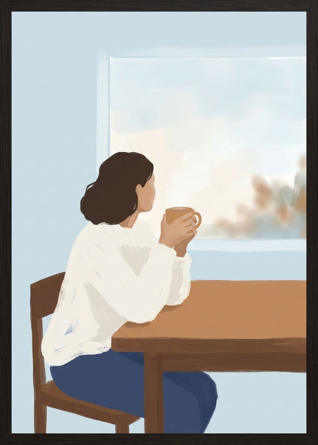 Poster in black frame