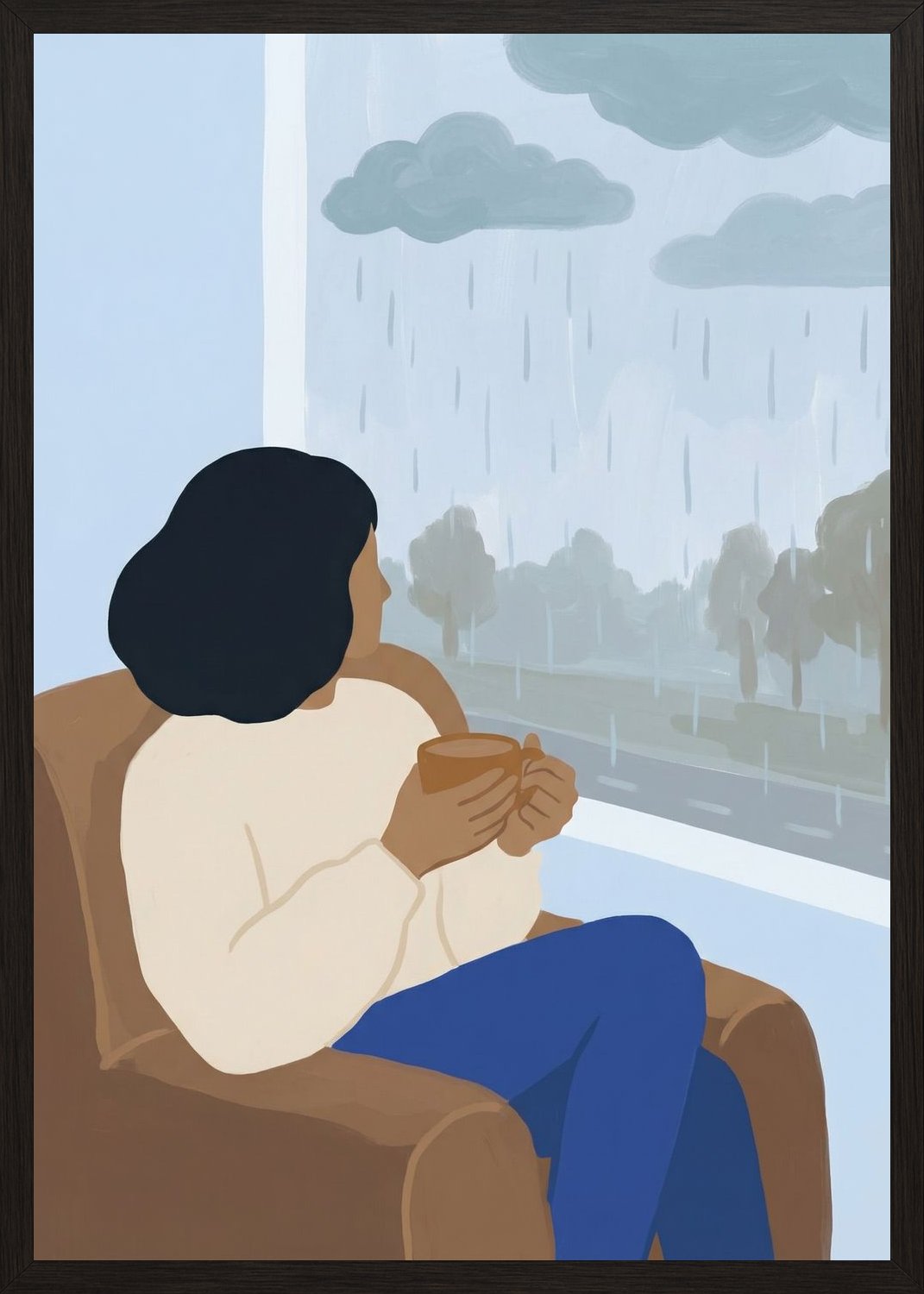 Poster in oak frame