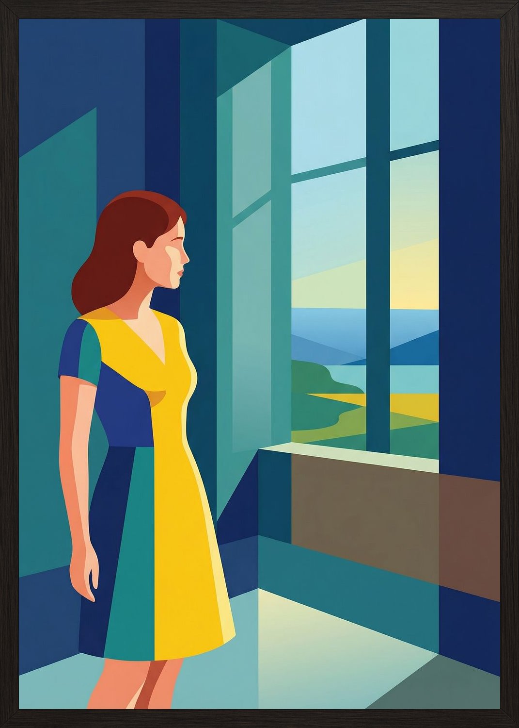 Poster in black frame