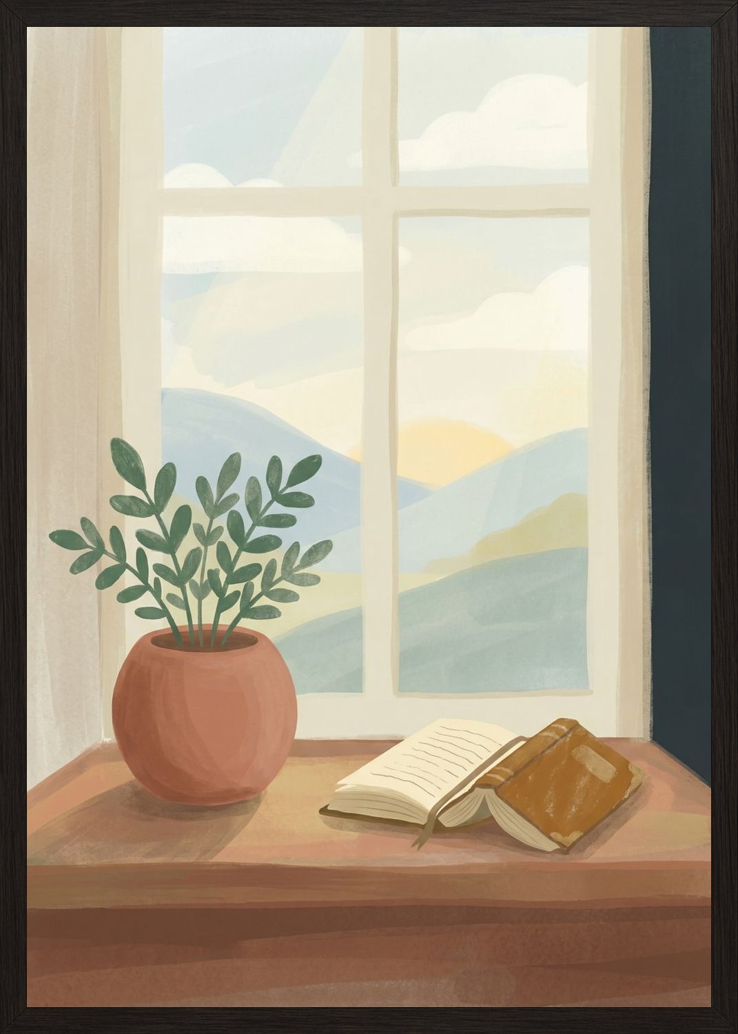 Poster in oak frame