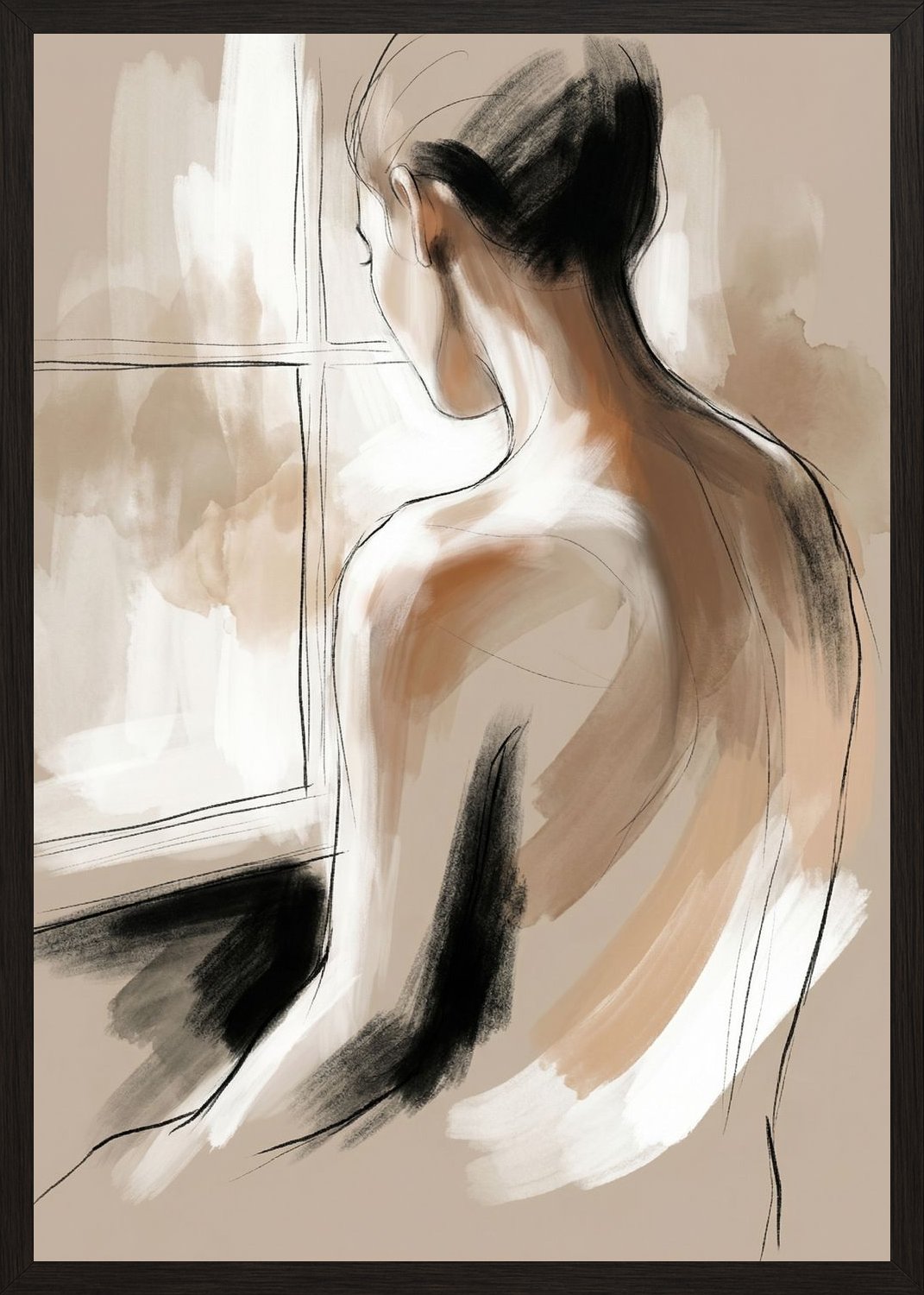 Poster in black frame