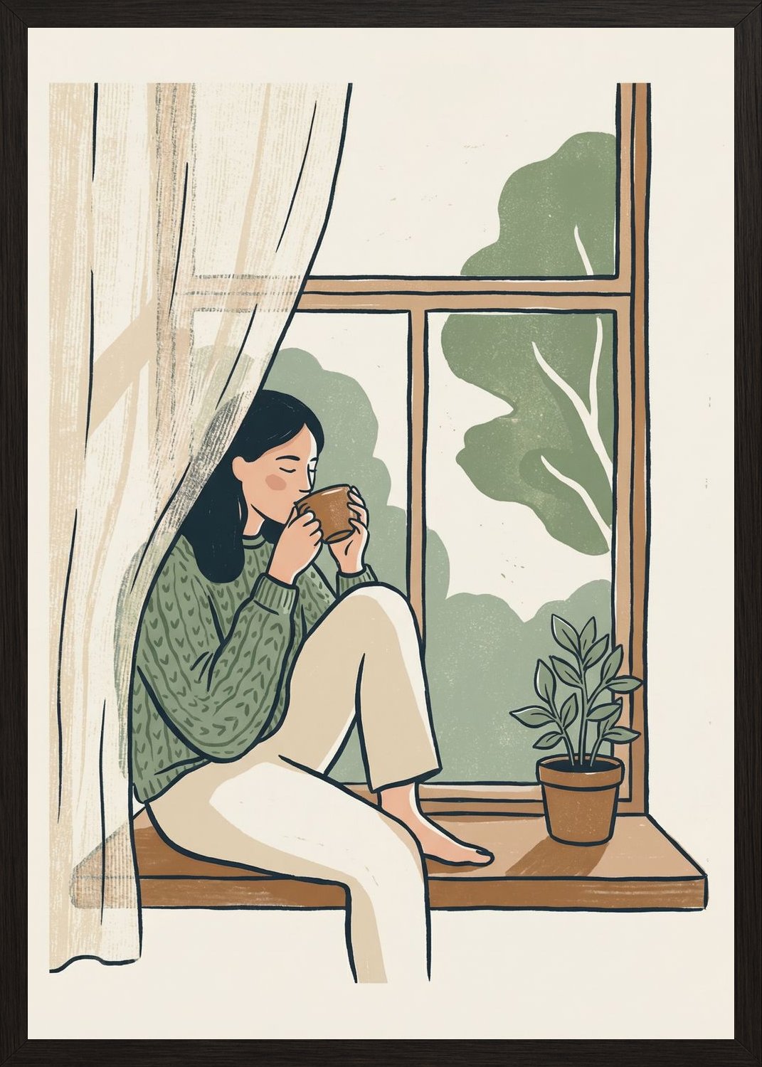 Poster in oak frame