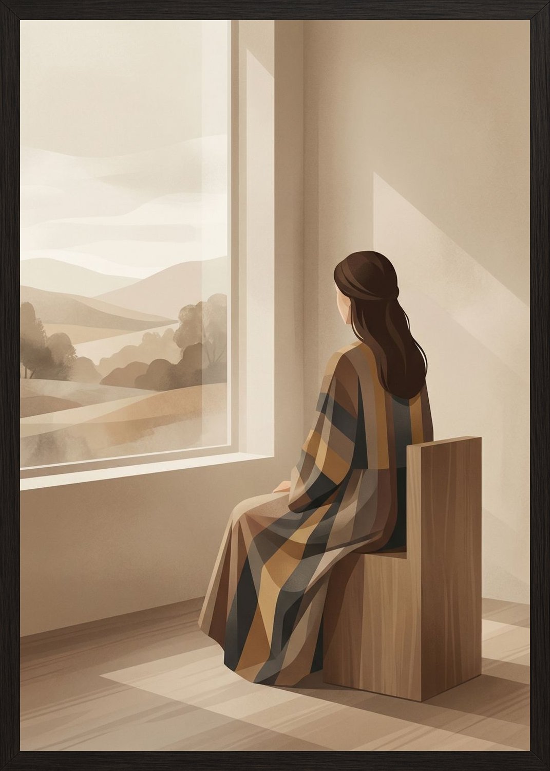 Poster in oak frame