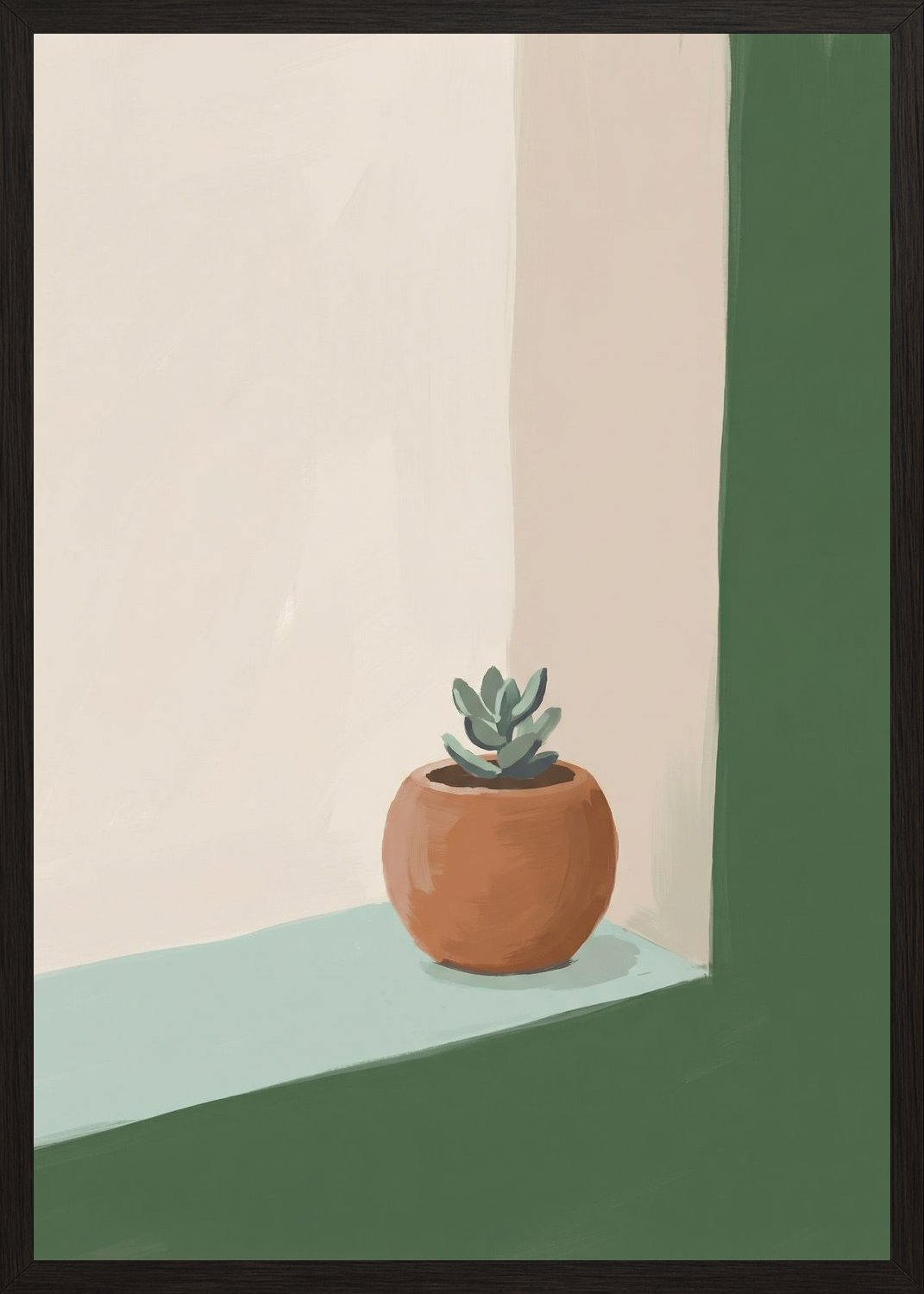 Poster in black frame