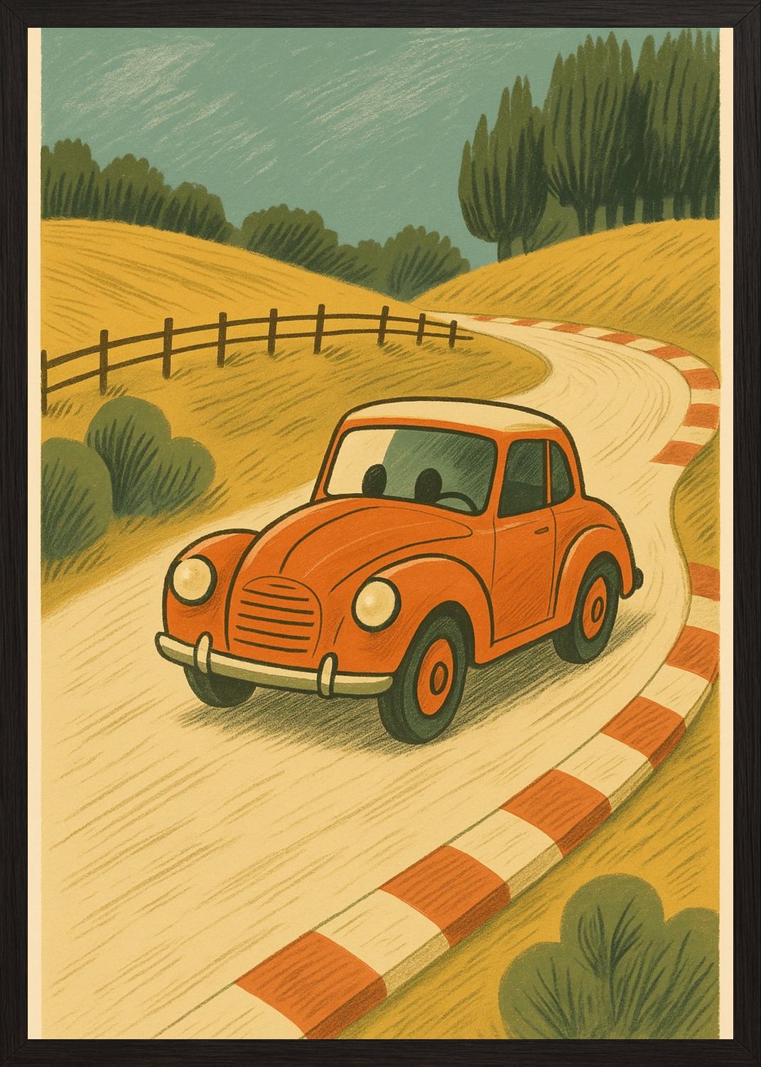 Poster in black frame