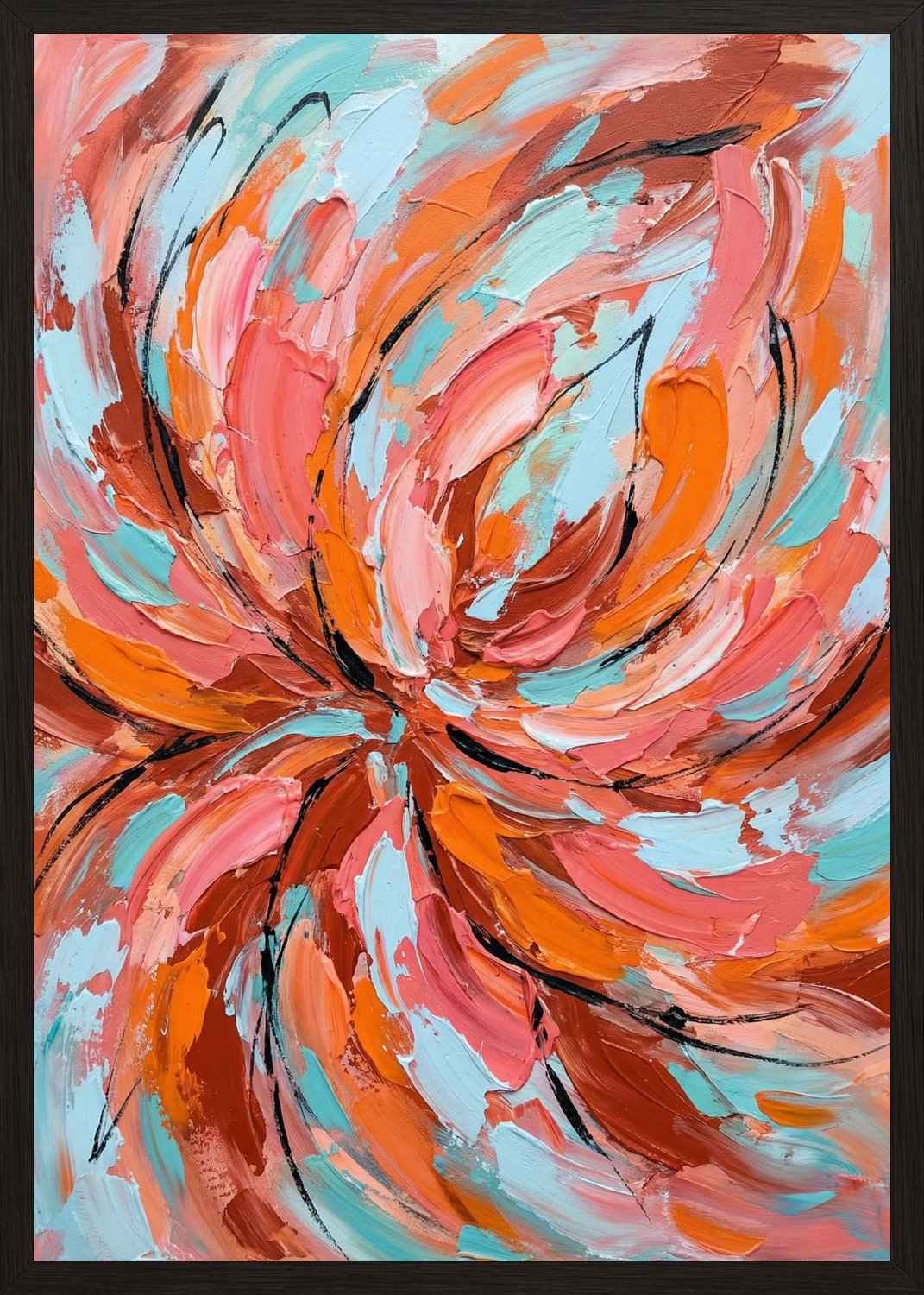 Poster in black frame