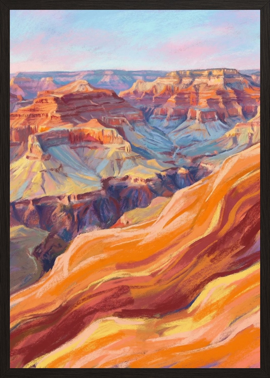 Poster in black frame