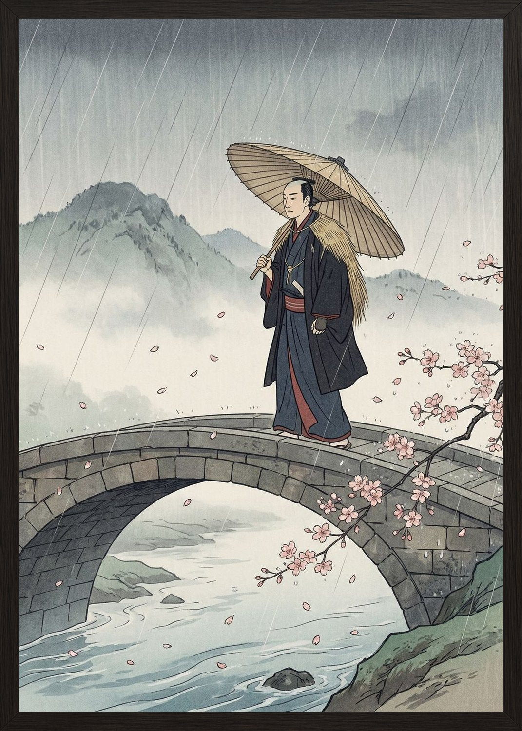 Poster in black frame