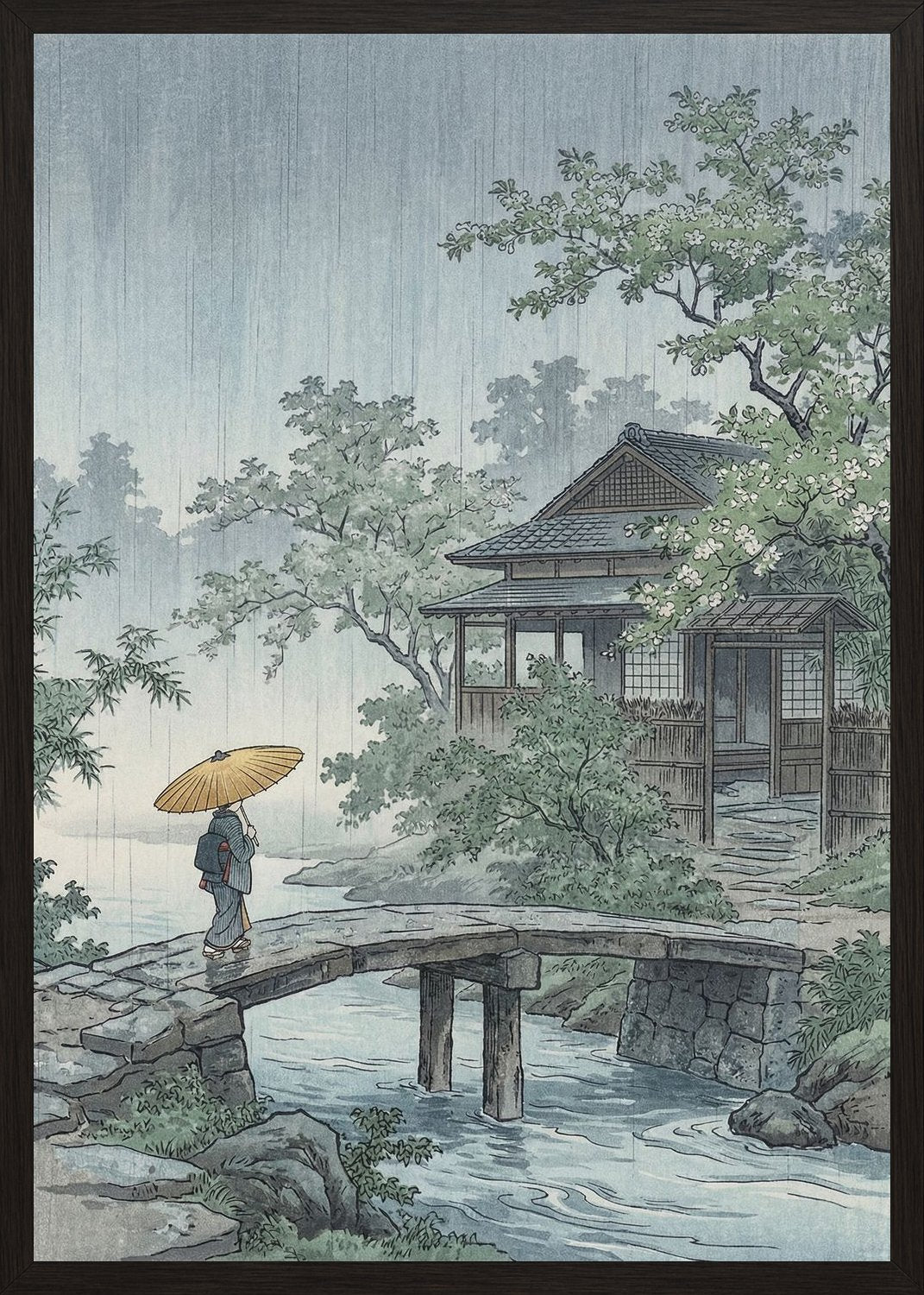 Poster in black frame