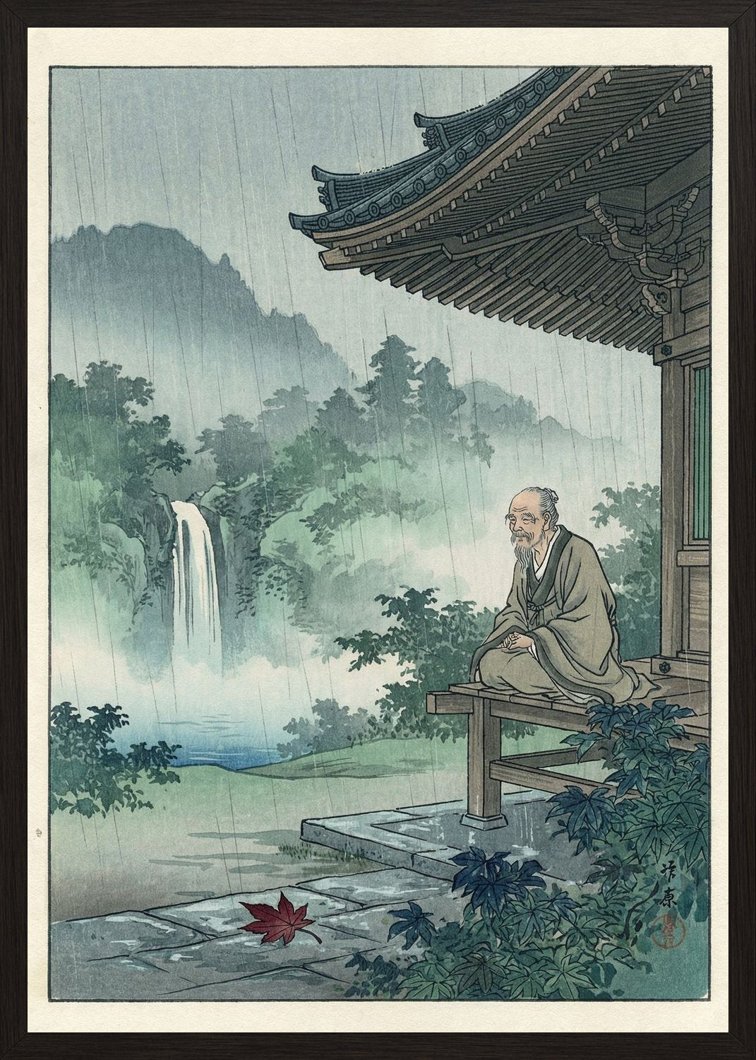 Poster in black frame