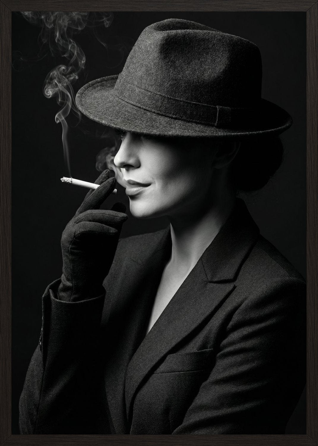 Poster in black frame