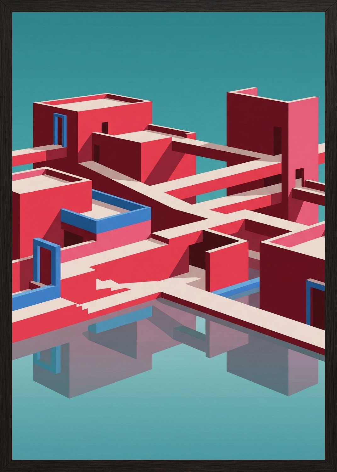 Poster in black frame