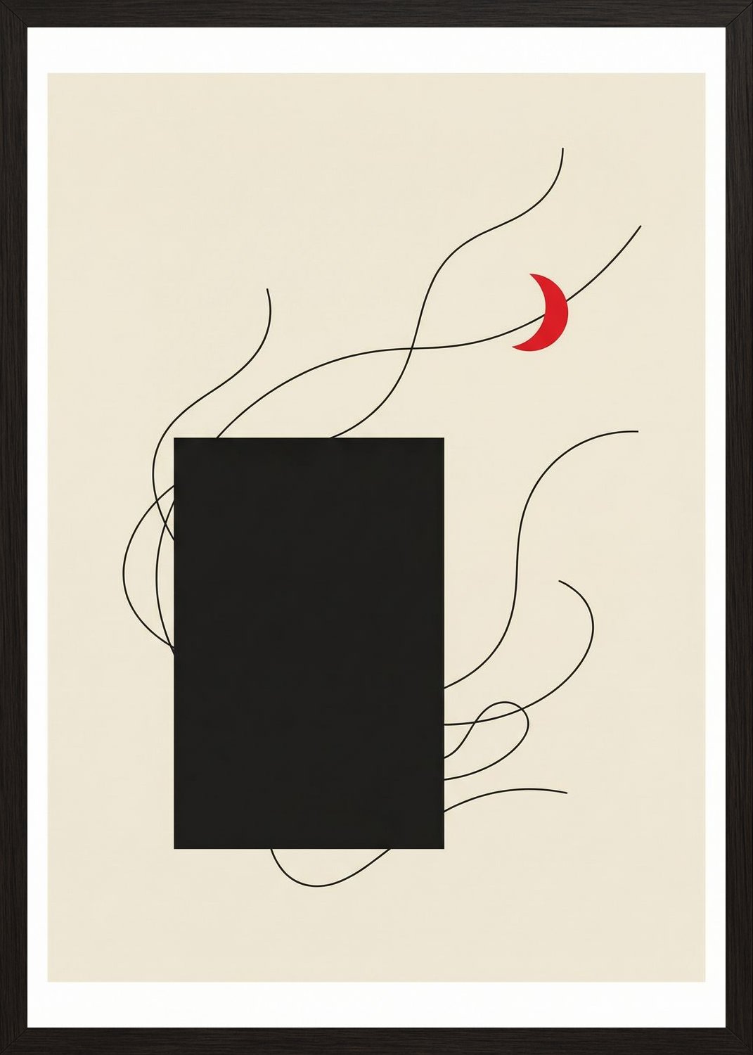Poster in black frame