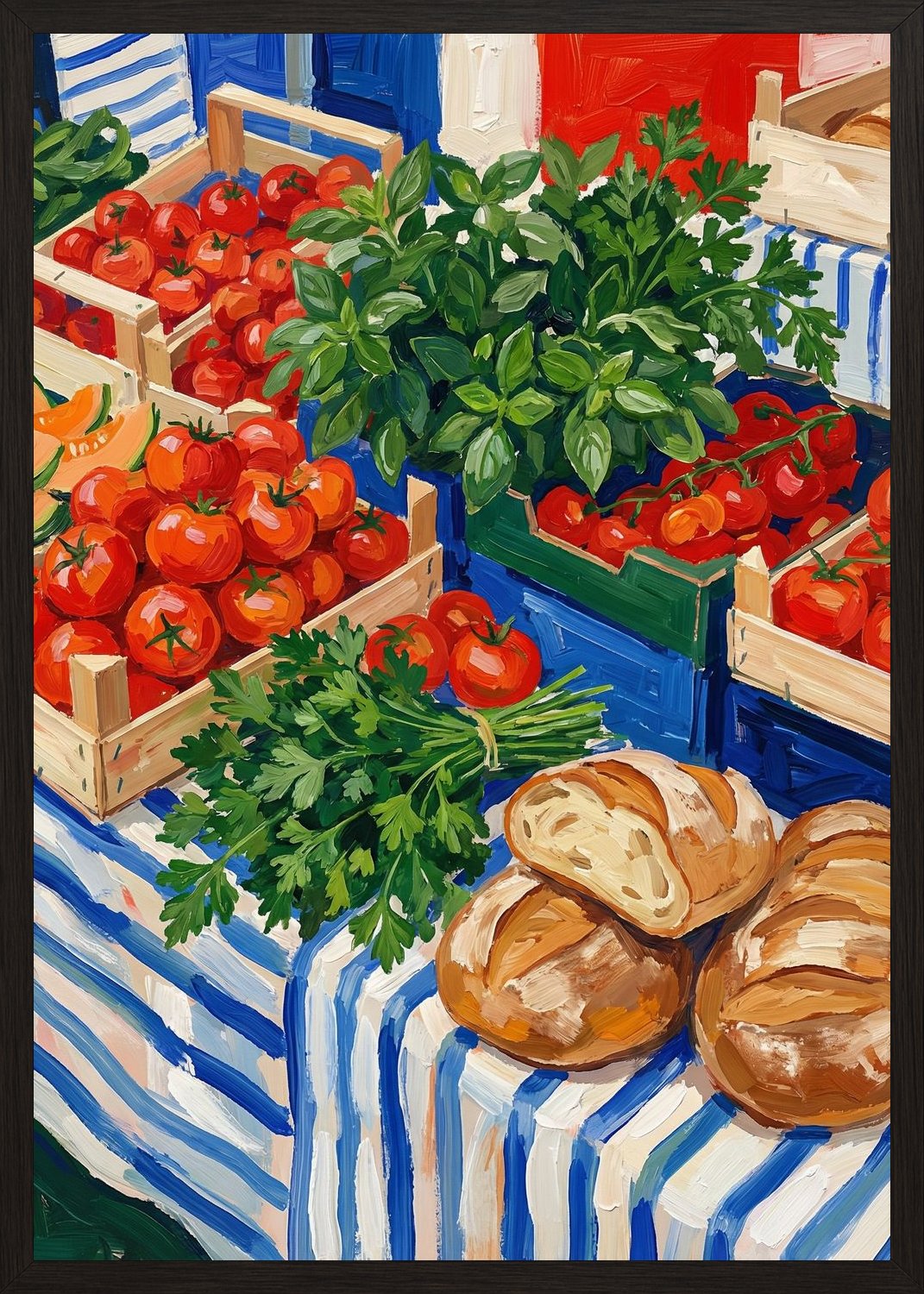 Poster in black frame