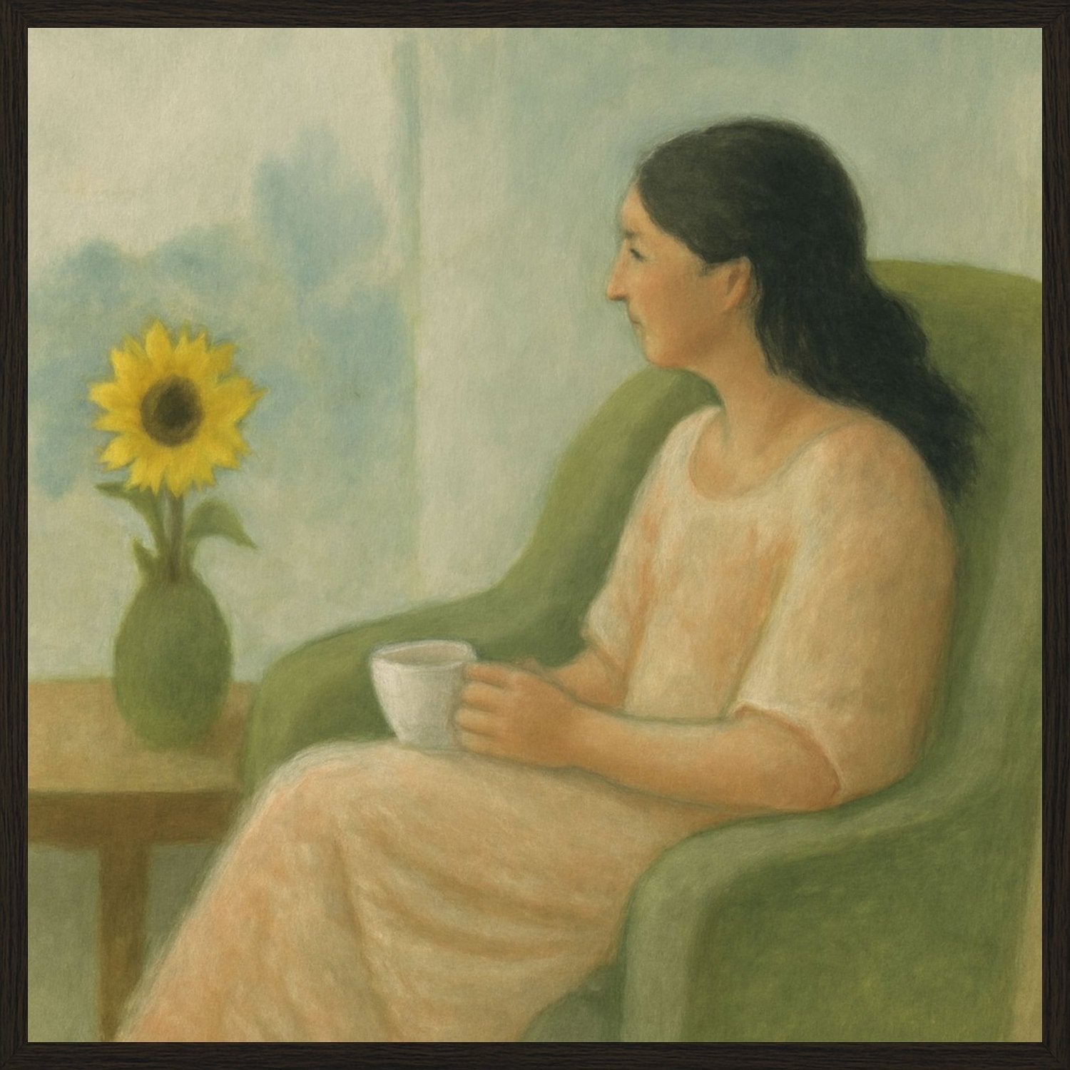 Poster in black frame