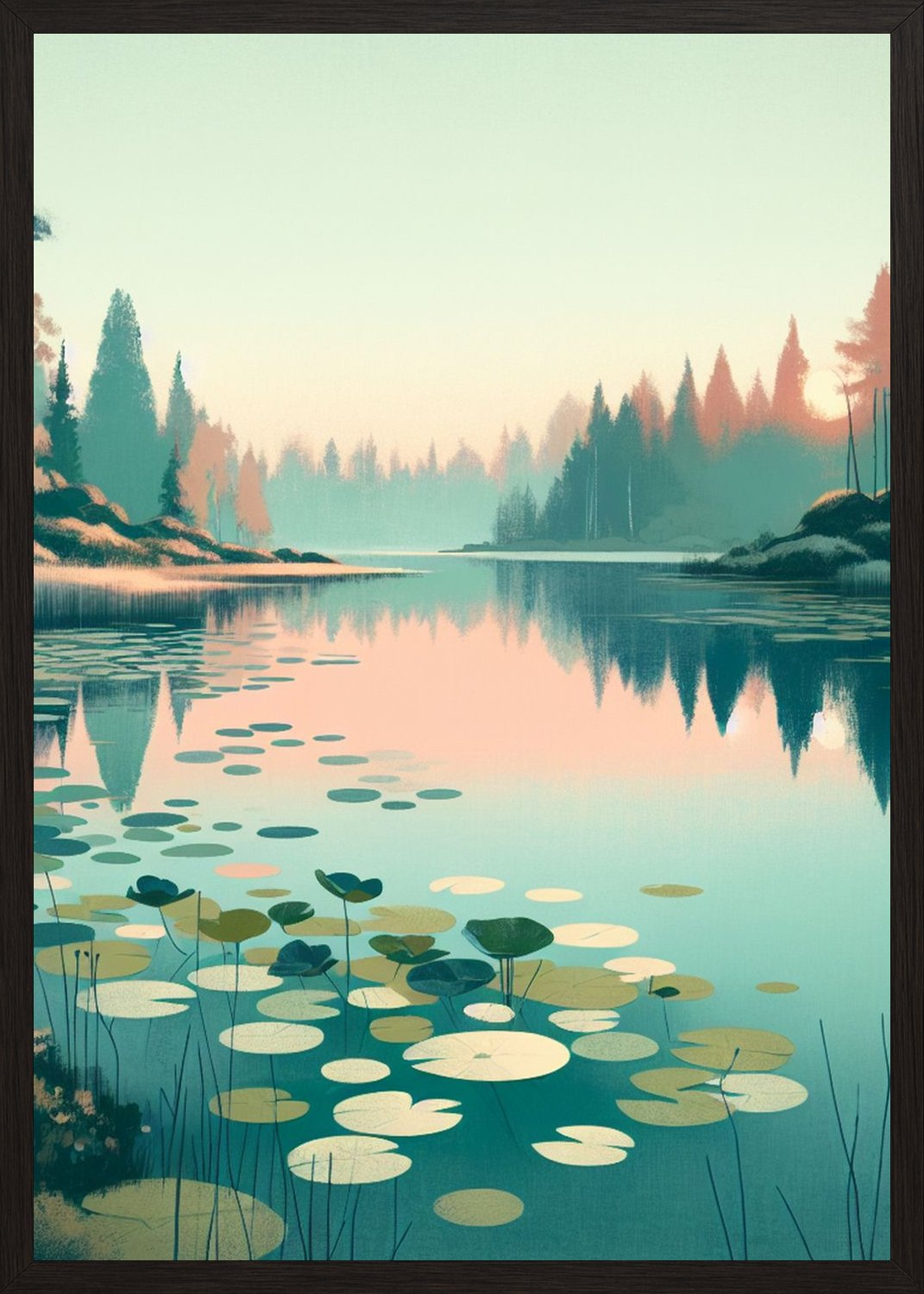 Poster in black frame