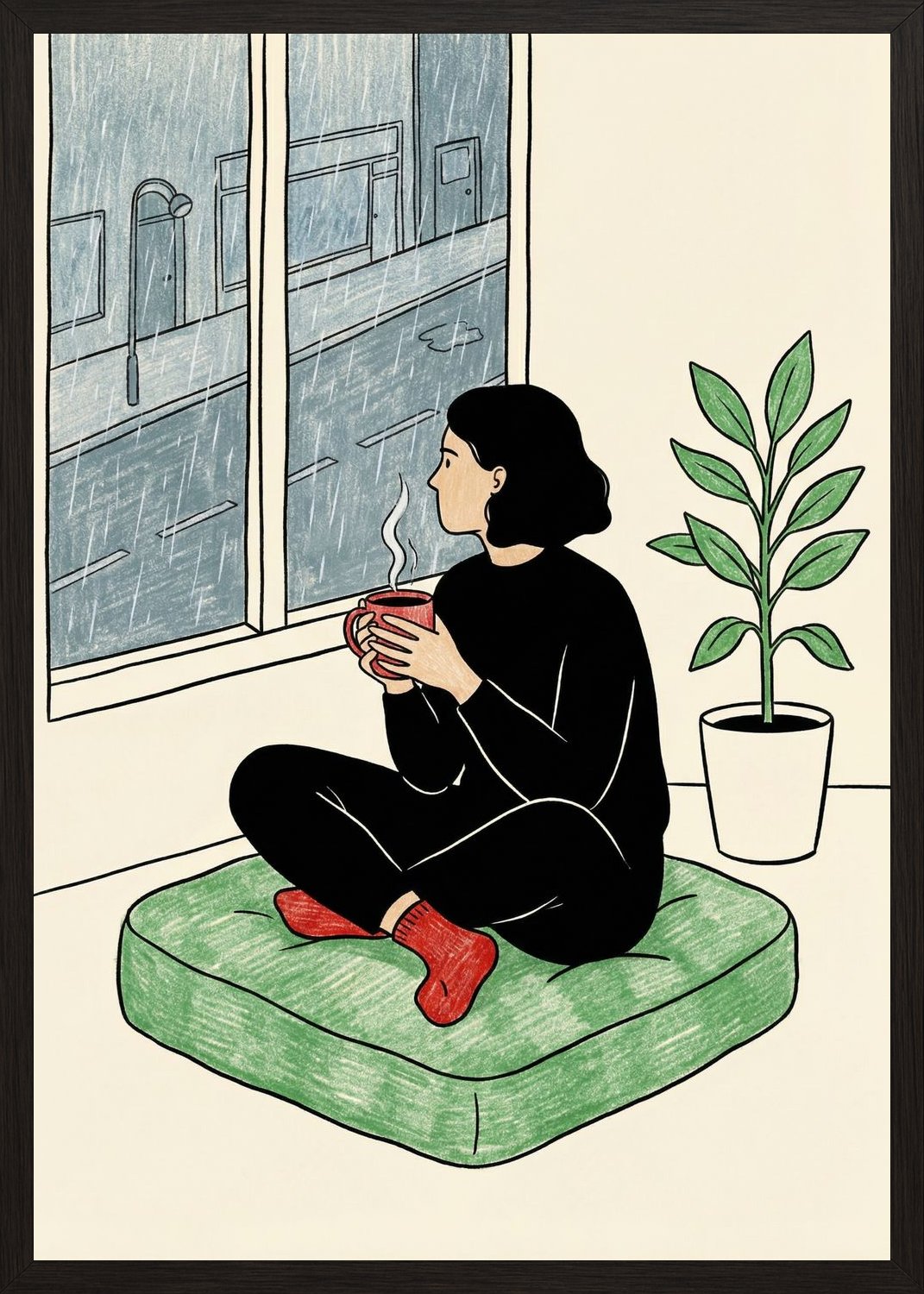 Poster in oak frame