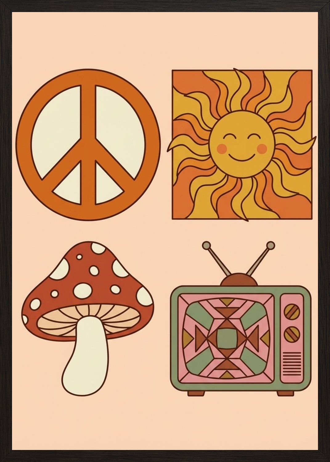 Poster in black frame