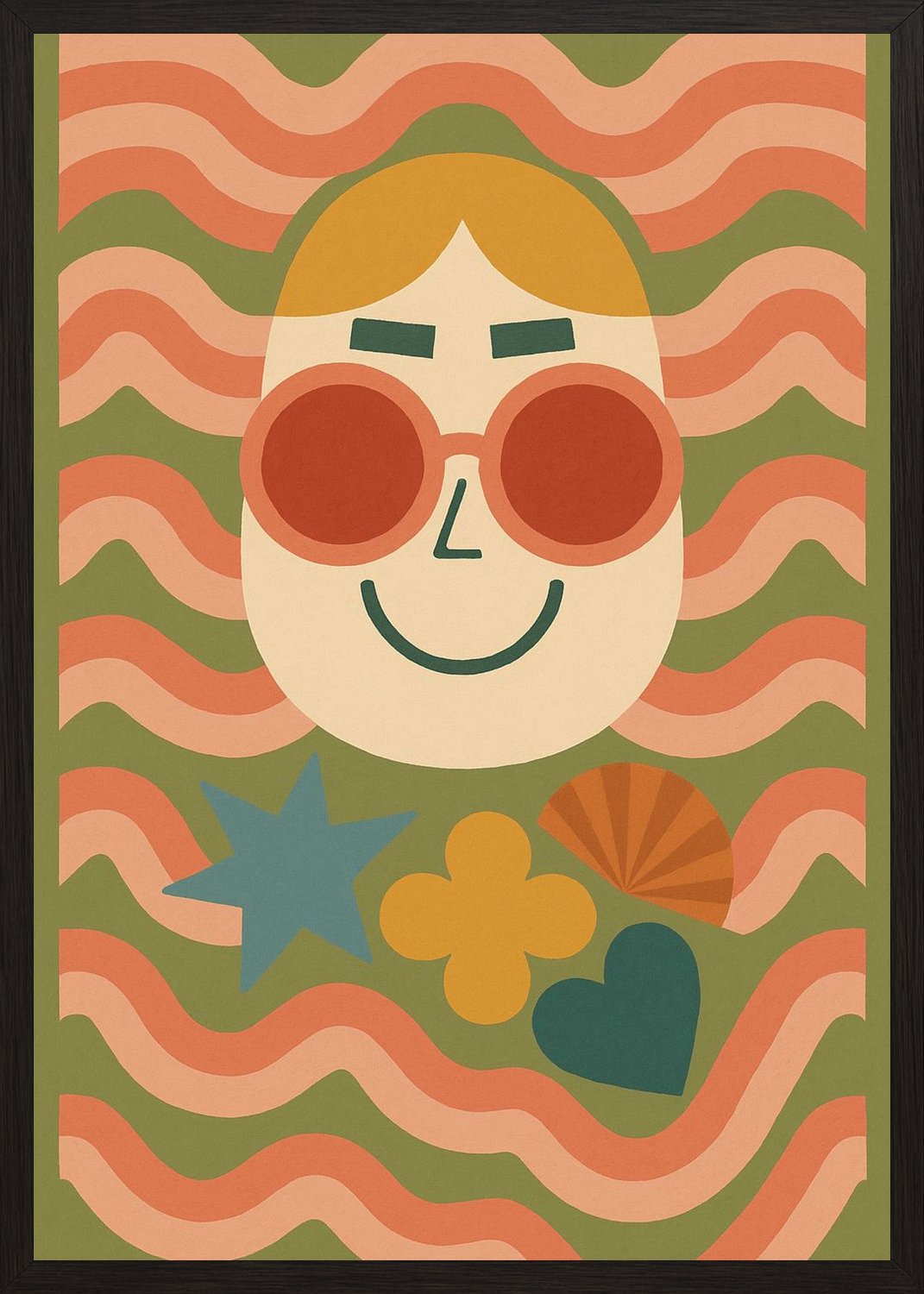 Poster in black frame