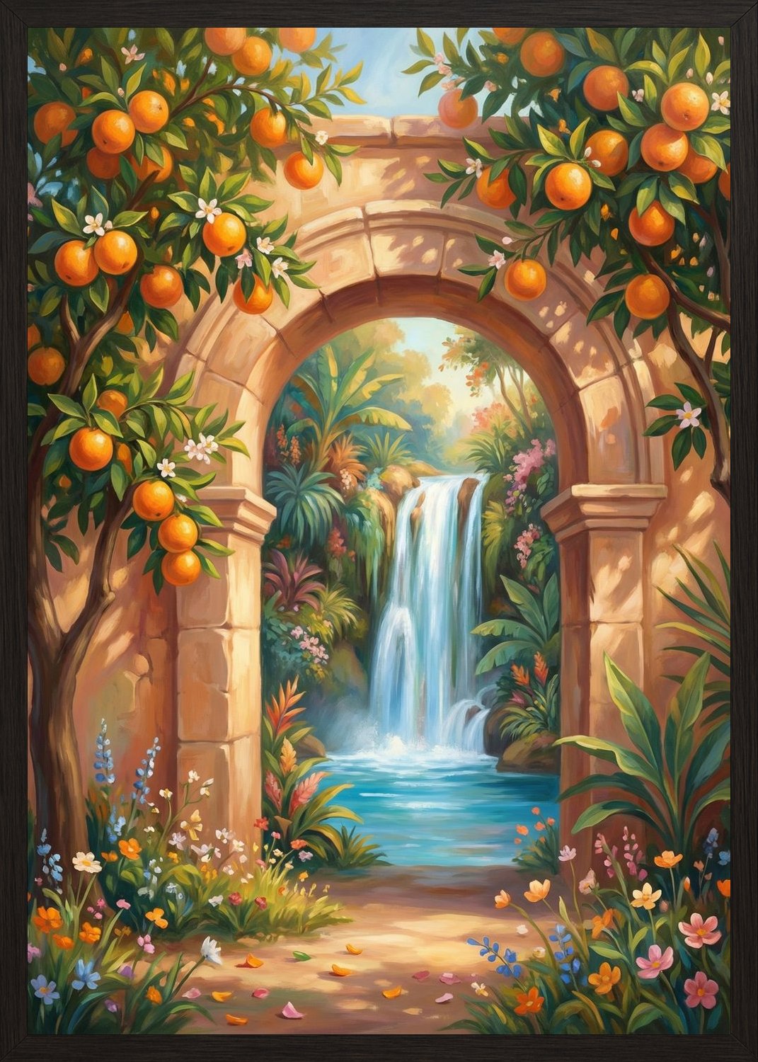 Poster in black frame